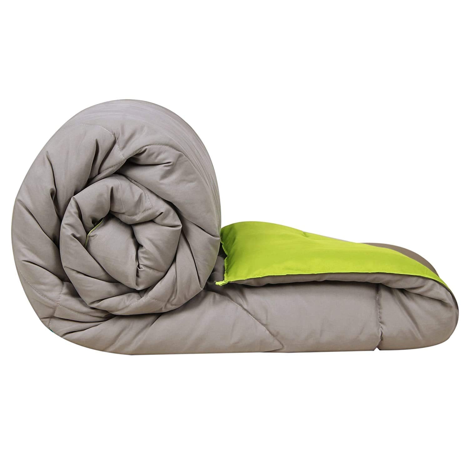 Svt Microfiber 200Tc Comforter (Double_Green & Grey)
