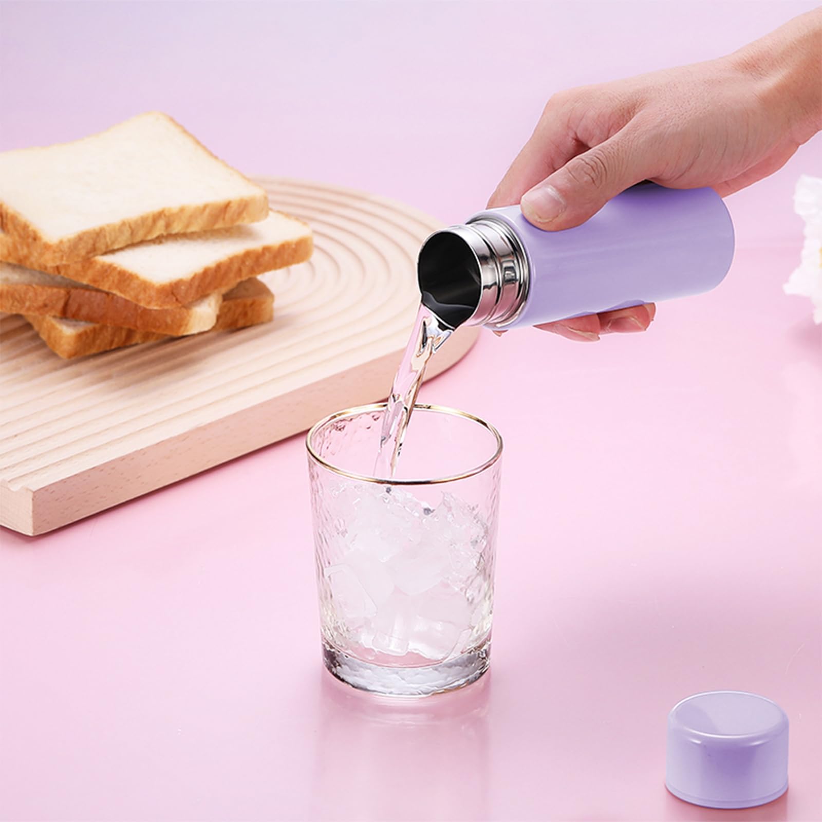 2Pcs 4Oz Mini Water Bottle Mini Insulated All Stainless Steel Bottle Cute Leak Proof Water Flask Keeps Drink Cold And Hot For Ki