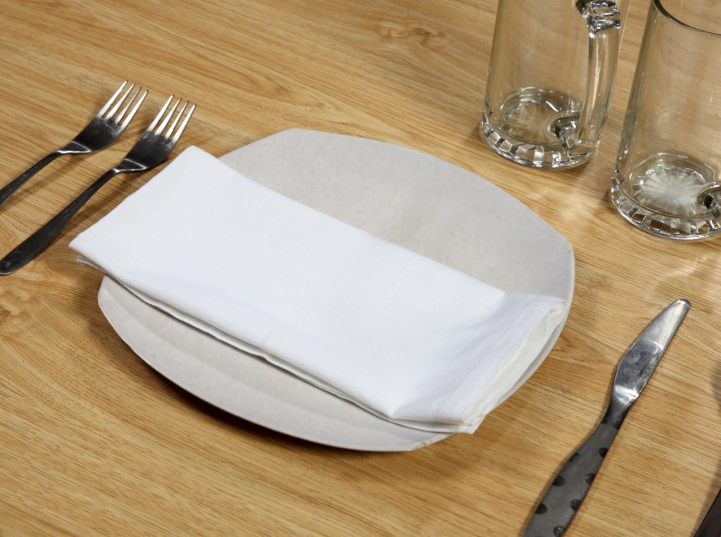 100% White Cotton Cloth Dinner Napkin 20X20, Hemstitched Soft Table Napkins Christmas Parties, Wedding, Restaurant,Thanksgiving