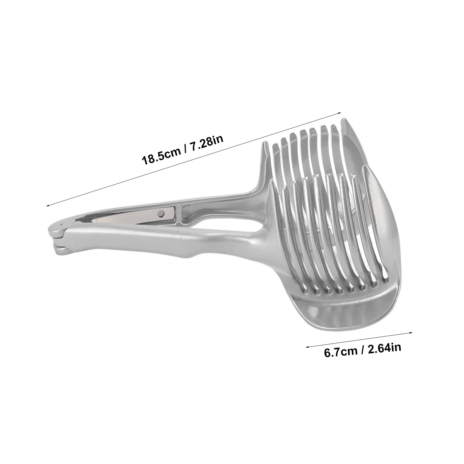 Tomato Slicer Lemon Cutter, Multipurpose Handheld Round Fruit Tongs Durable Eco Friendly Tongs Design Easy Slicing Kiwi Fruits V