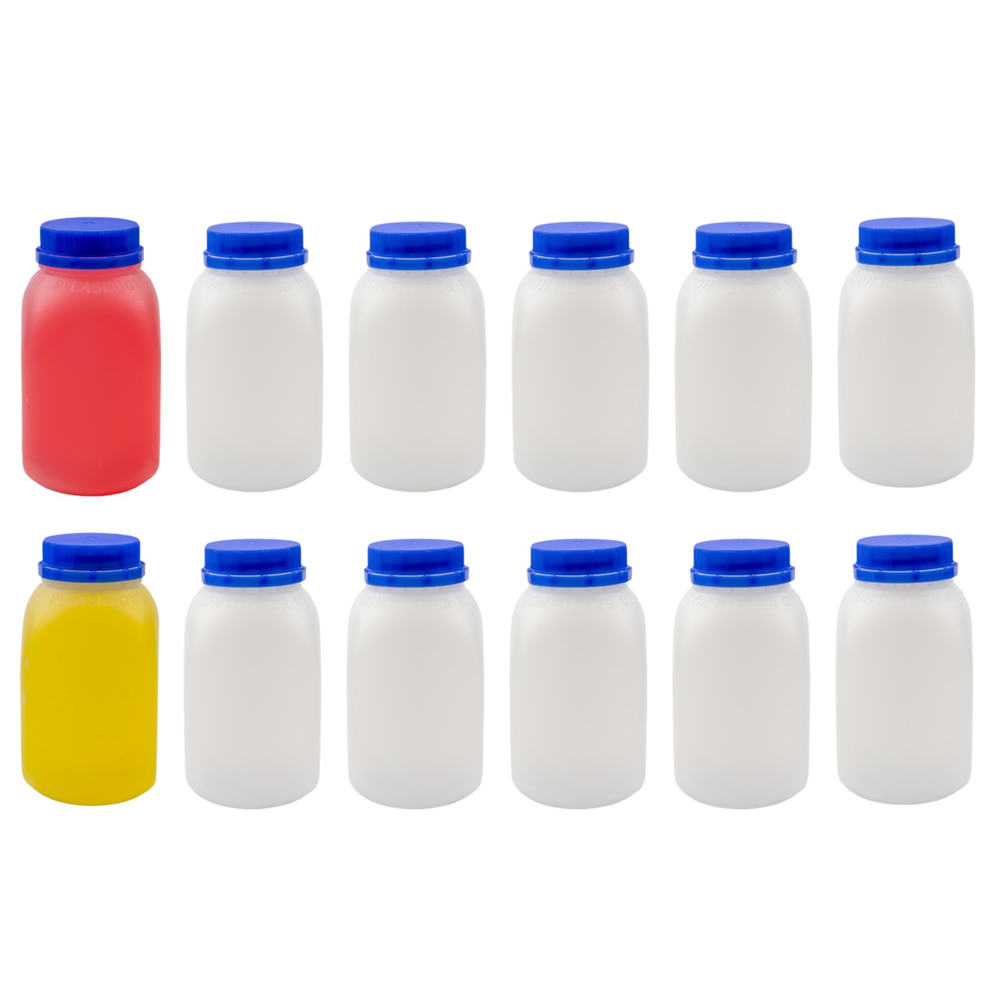 Cornucopia Brands 12-Pack Of 8-Ounce Plastic Milk Bottles, Bpa-Free, Dishwasher-Safe, Multi-Use For Milk, Juice, Smoothies, Lunc