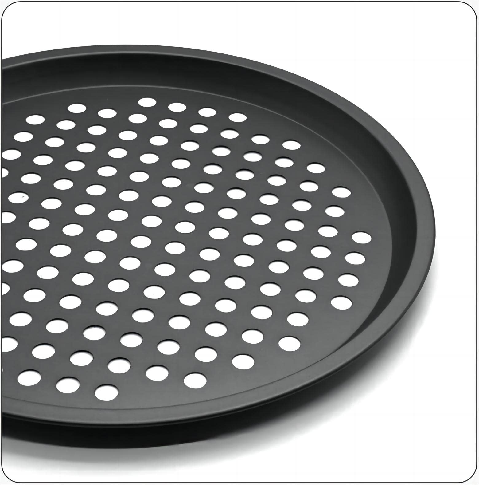 Bamboo'S Grocery Lokii Round Pizza Pans Set, Baking Steel Pizza Pan For Oven, Nonstick Pizza Oven Tray, Grill Pizza Plates, 12.6