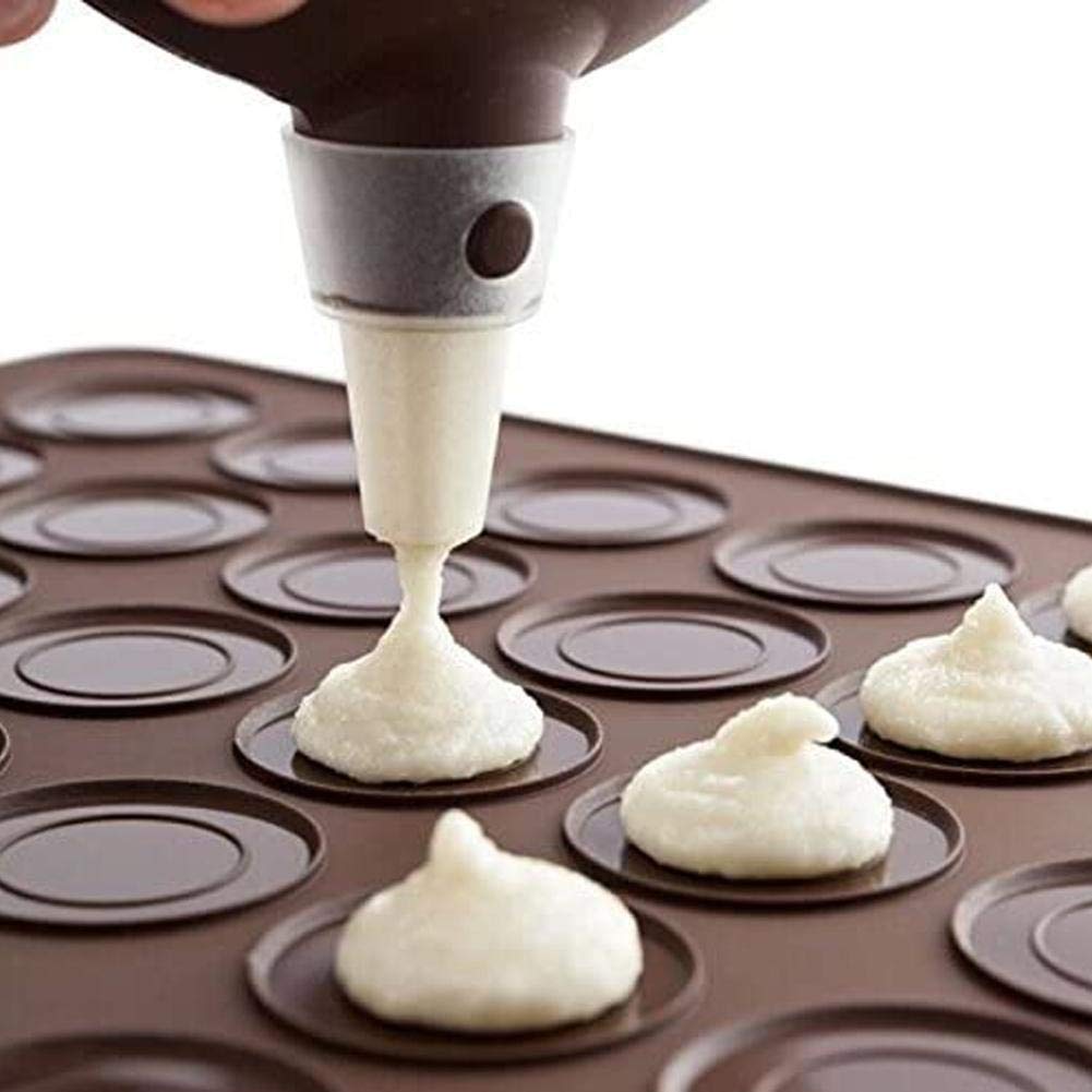 Silicone Macaron Mats, 2 Pieces Of 30-Grid Macaron Pads Non-Sticking Kitchen Baking Molds Mats Pads For Making Or Baking Macaron