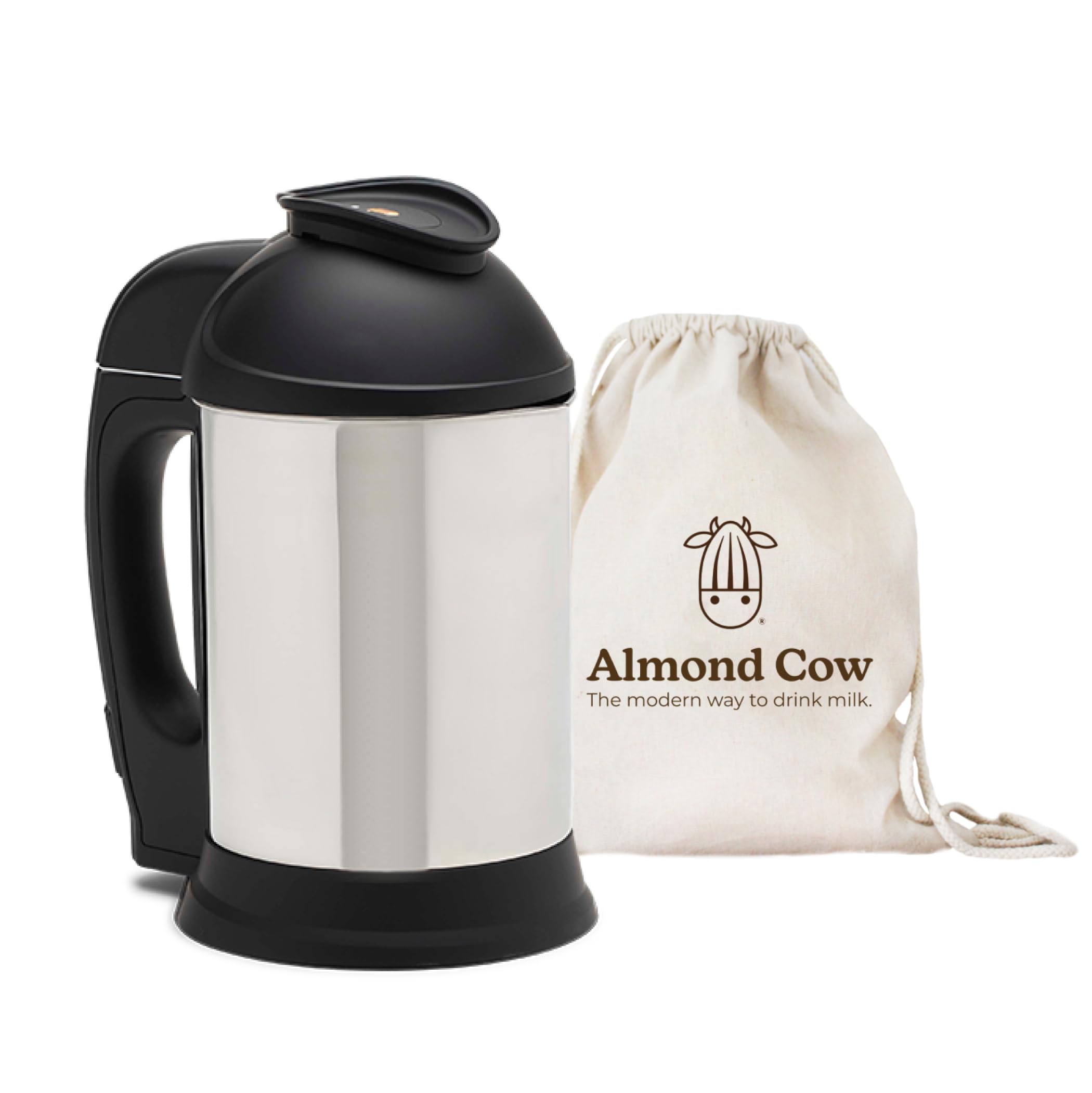 Almond Cow Nut Milk Maker Machine, Plant Based Maker for Homemade Almond, Oat, Cashew Nut Milks & More, Stainless Steel Food Mac
