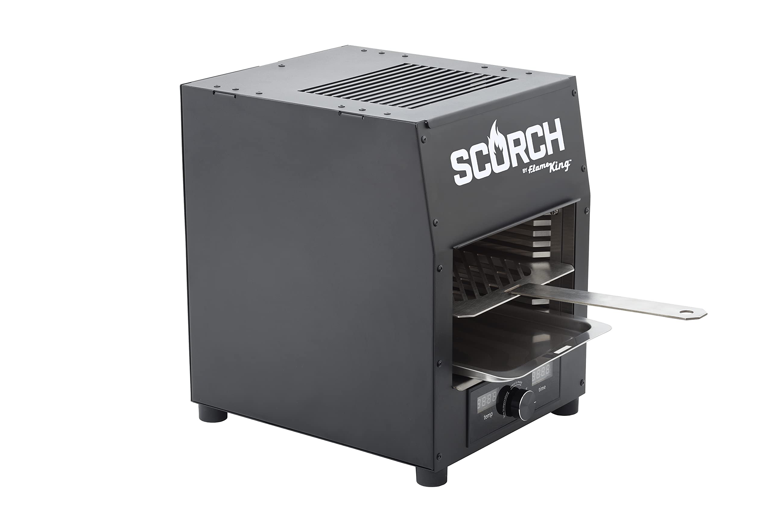 Flame King Scorch Smokeless Infrared Electric Broiler For Indoor Use, Fits On Kitchen Counter, Insulated, Comes With Broiler Tra