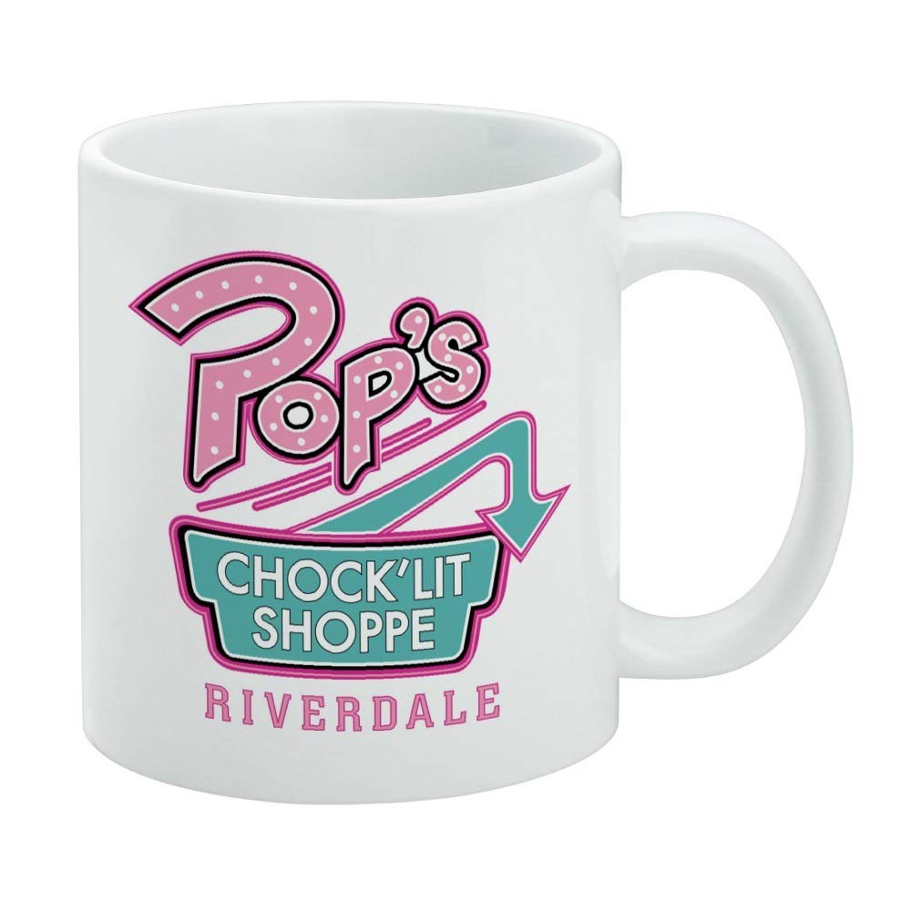 Riverdale Pops Chock 'Lit Shoppe Ceramic Coffee Mug, Novelty Gift Mugs For Coffee, Tea And Hot Drinks, 11Oz, White