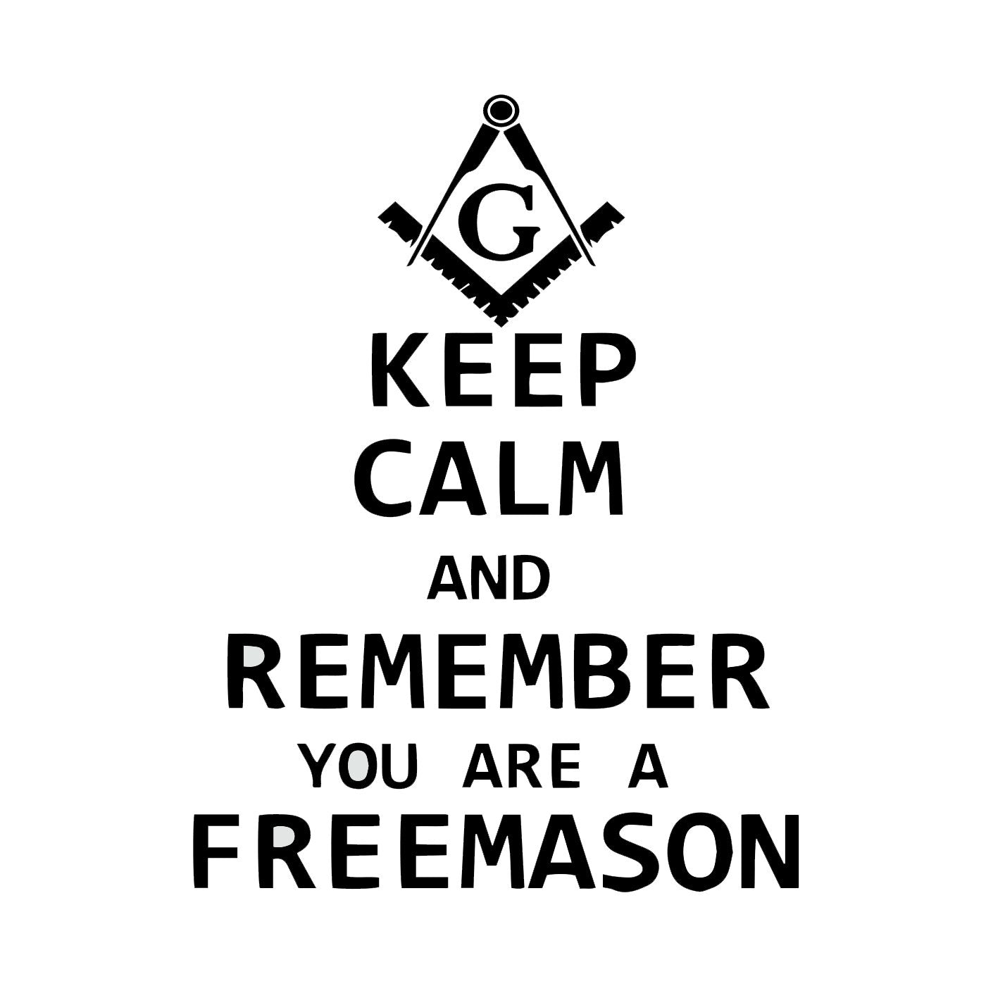 Keep Calm And Remember You Are A Freemason Masonic Cooking Kitchen Apron - [Black]