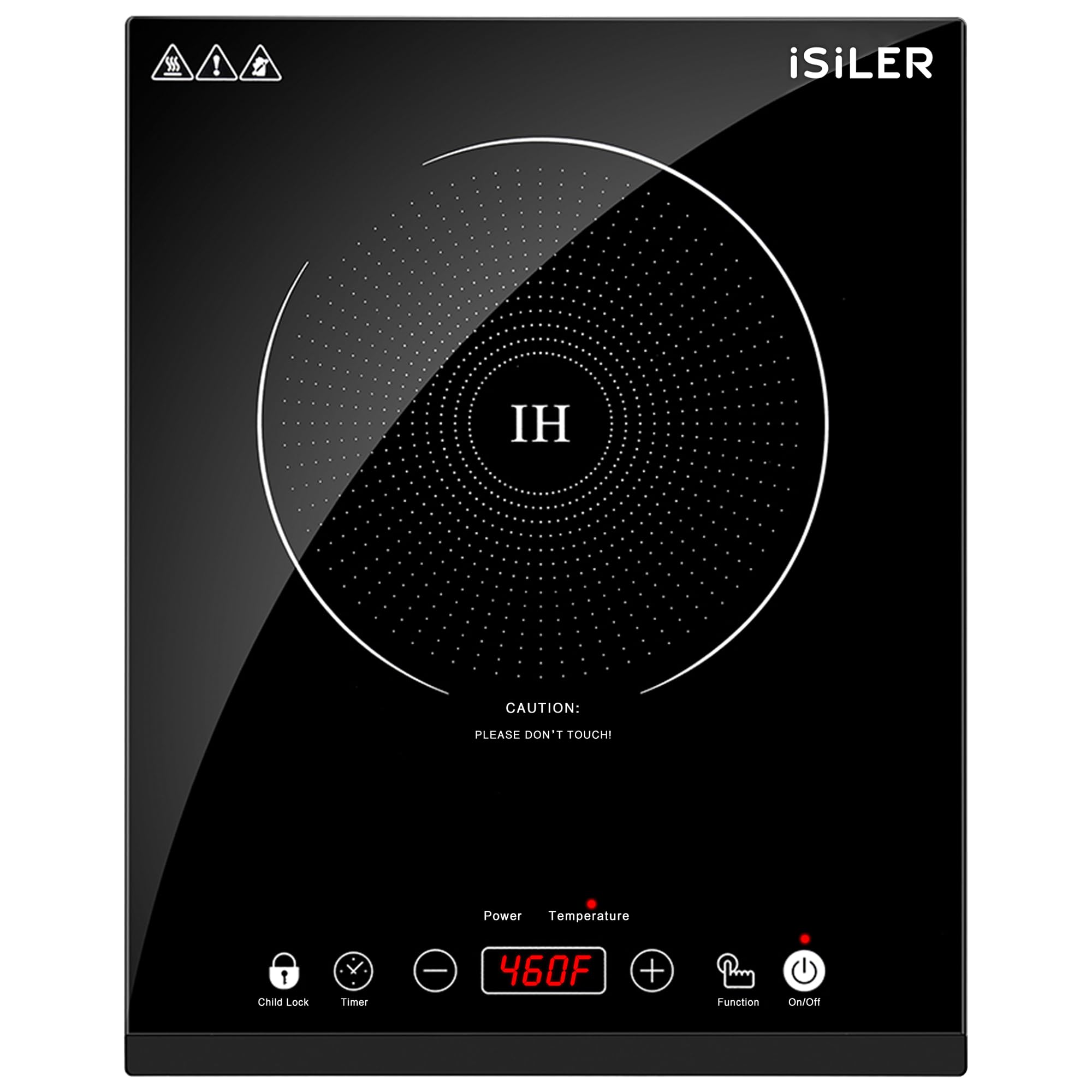 Portable Induction Cooktop, iSiLER 1800W Sensor Touch Electric Induction Cooker Hot Plate with Kids Safety Lock, 6.7 Heating Coi