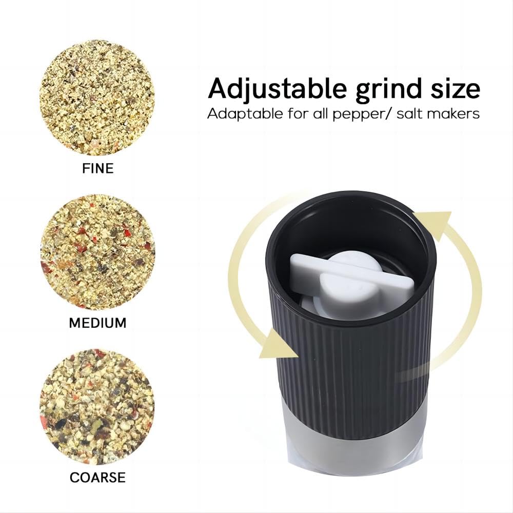 Mr Yd Manual Salt And Pepper Grinder, Adjustable Coarseness - Portable Mini Spice Mill For Kitchen, Camping & Travel, Lightweigh