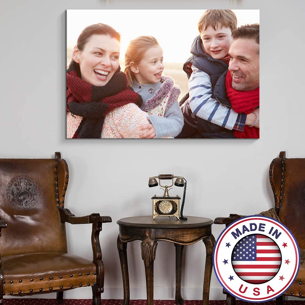 Nwt Custom Canvas Prints With Your Photos For Family, Personalized Canvas Pictures For Wall To Print Framed 16X24 Inches