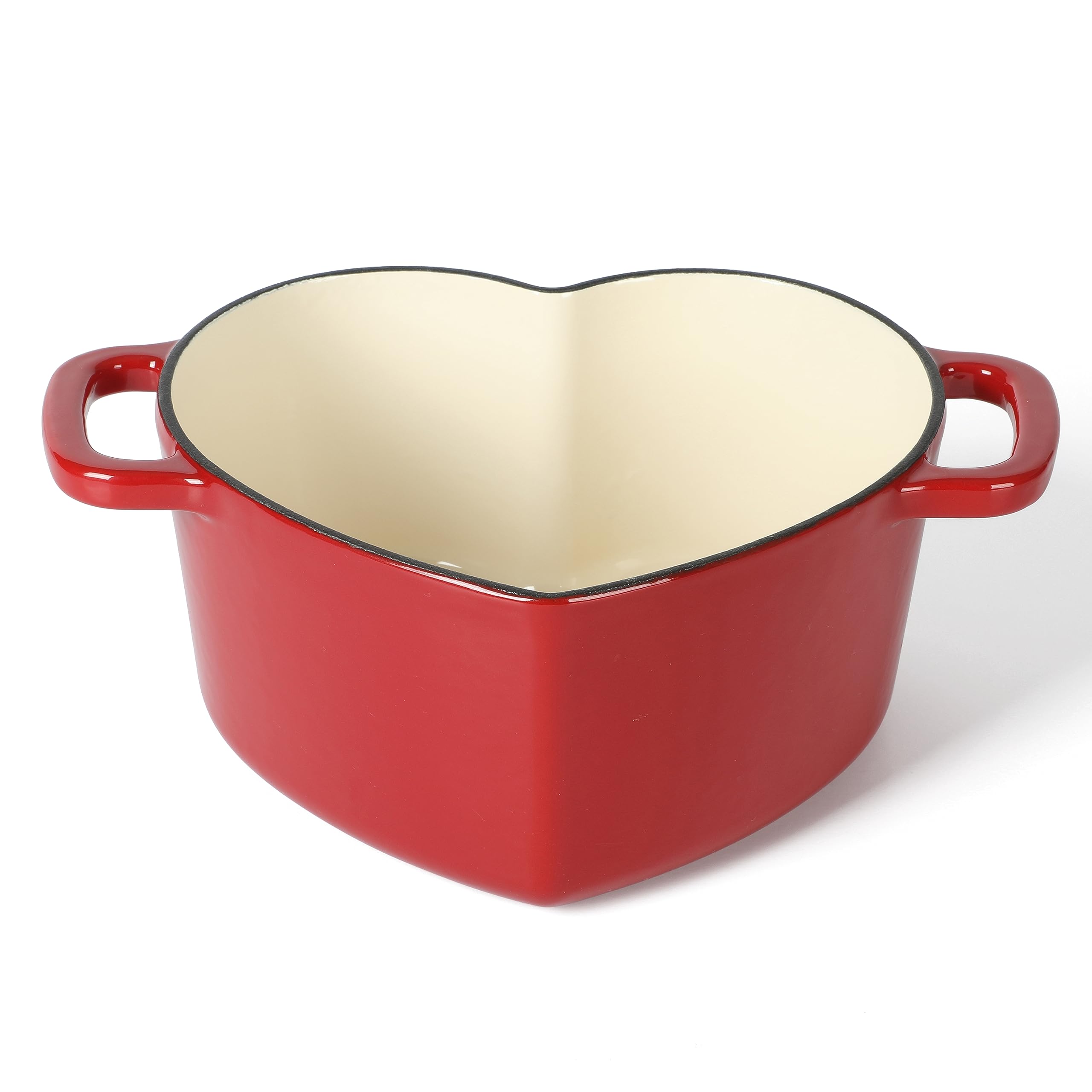 Martha Stewart Heart Shaped Enamel Cast Iron 2-Quart Dutch Oven - Red