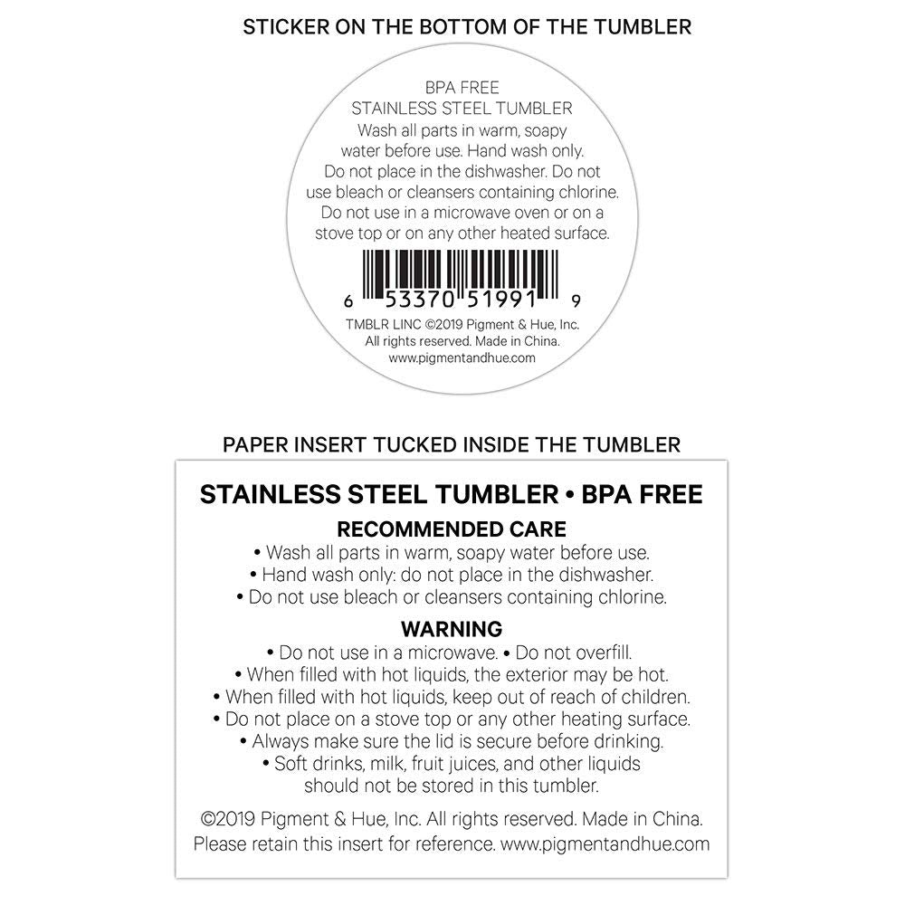 Pigment And Hue,Inc. Abraham Lincoln Stainless Steel Travel Tumbler With Gettysburg Address Quote