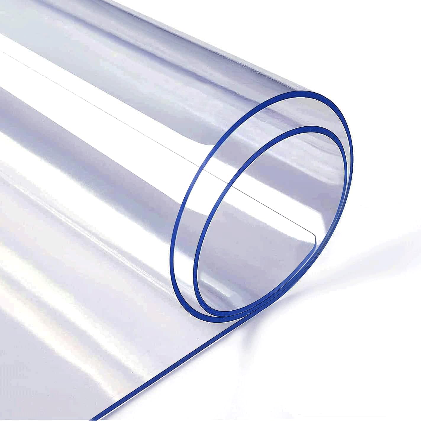 jxgzyy Clear PVC Table Protector 1m x 2m Transparent Waterproof Table Cover Wipeable Table Cloth For Dinning Room Table