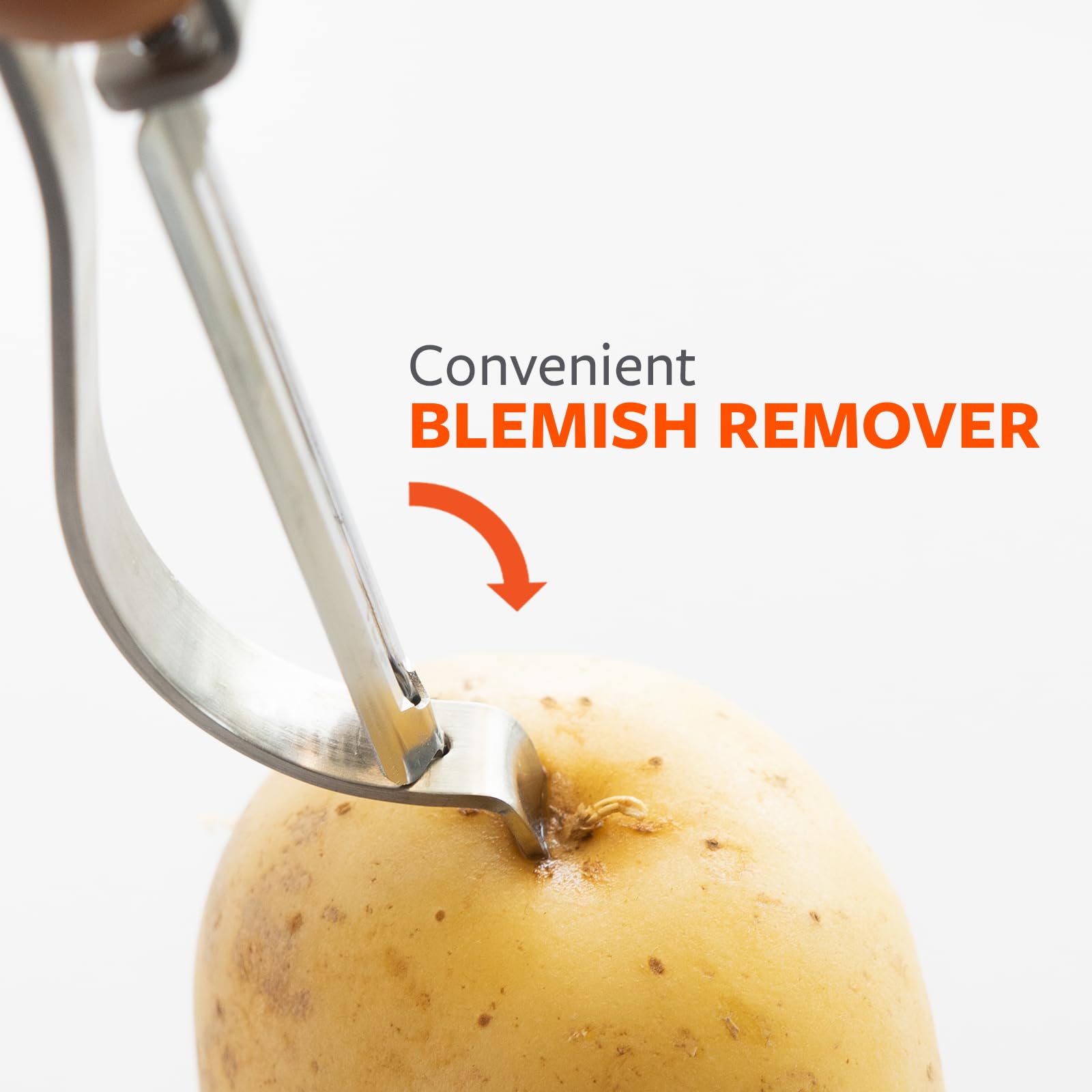 Full Circle Peel Out, Smooth Glide Straight Fruit And Vegetable Peeler: Stainless Steel, Sharp, Precise, And Eco-Friendly. Dishw