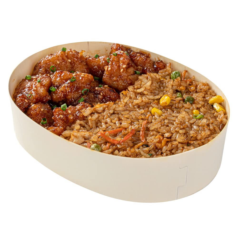 Restaurantware Taipei 38 Ounce Food Containers 100 Oval Wooden Bento Boxes - Lids Sold Separately Grease Impermeable Poplar To G