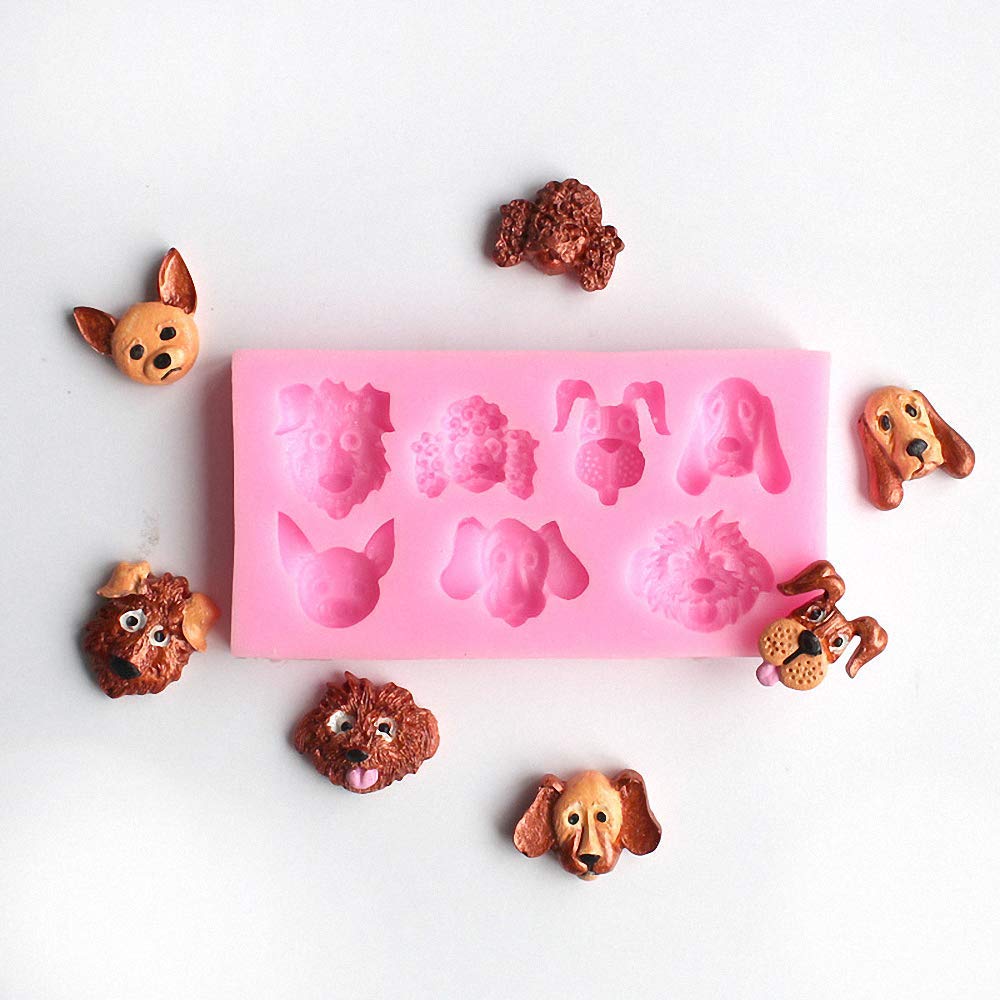 2Pcs/Set Dog Paw & Bone Fondant Molds Silicone Chocolate Candy Gumpaste Mould Paper Clay Resin Epoxy Cake Cupcake Topper Decorat