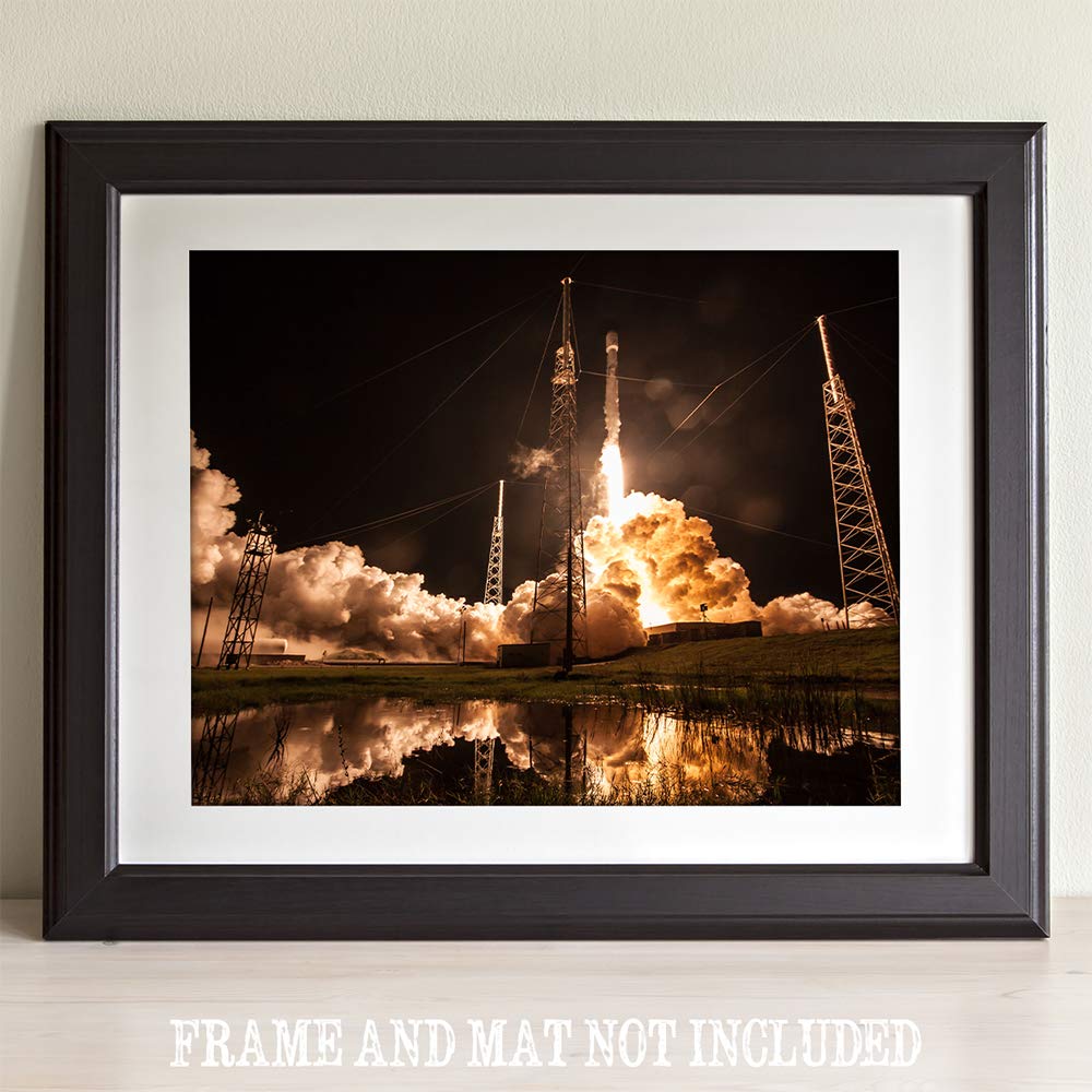 Astronomy Poster - Spacex Telstar 19 Vantage Mission - 11X14 Unframed Art Print - Vintage Posters For Dark Academia, Space Poste