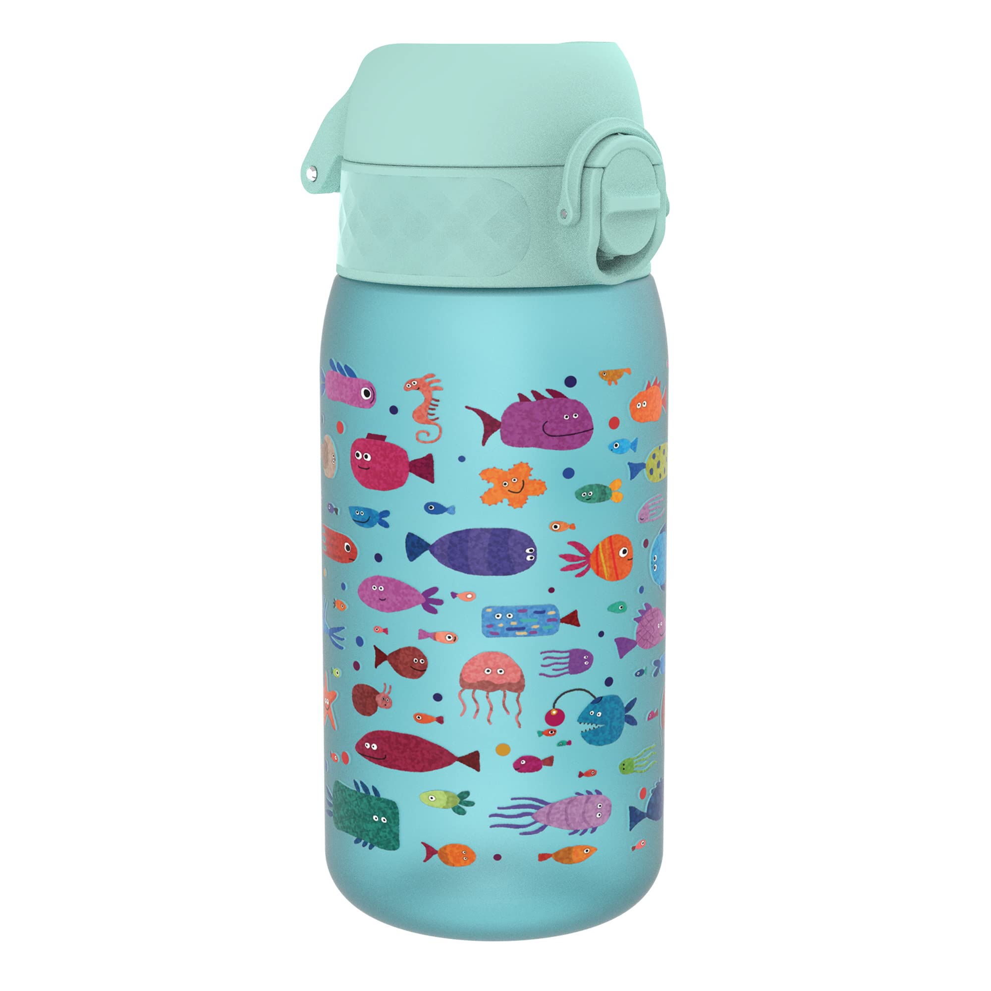 Ion8 Kid'S One Touch 2.0 On-The-Go Printed Water Bottle - Leakproof And Bpa-Free Water Bottle - Fits Car Cup Holders And Kid'S B