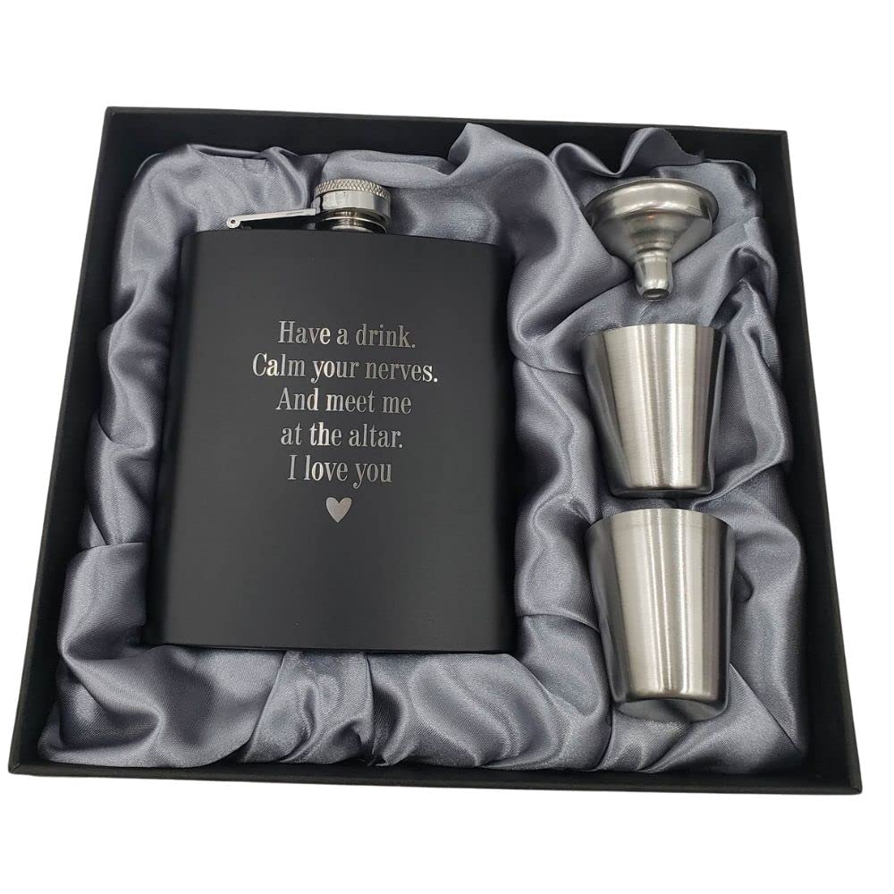 Groom Gifts From Bride On Wedding Day, Gifts For Groom To Be, Fiance Gift For Him, Engagement Flask, Wedding Gift For Husband, F