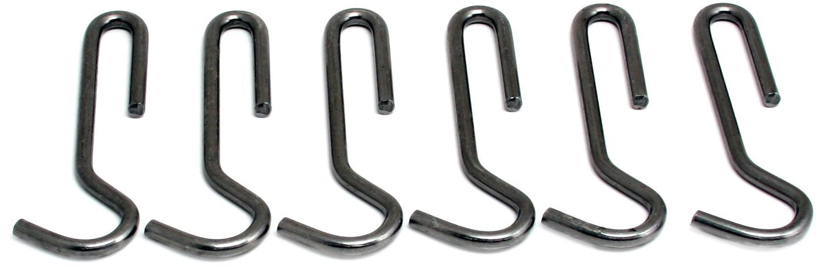 Enclume Straight Pot Hook, Set Of 6, Use With Pot Racks, Hammered Steel Small