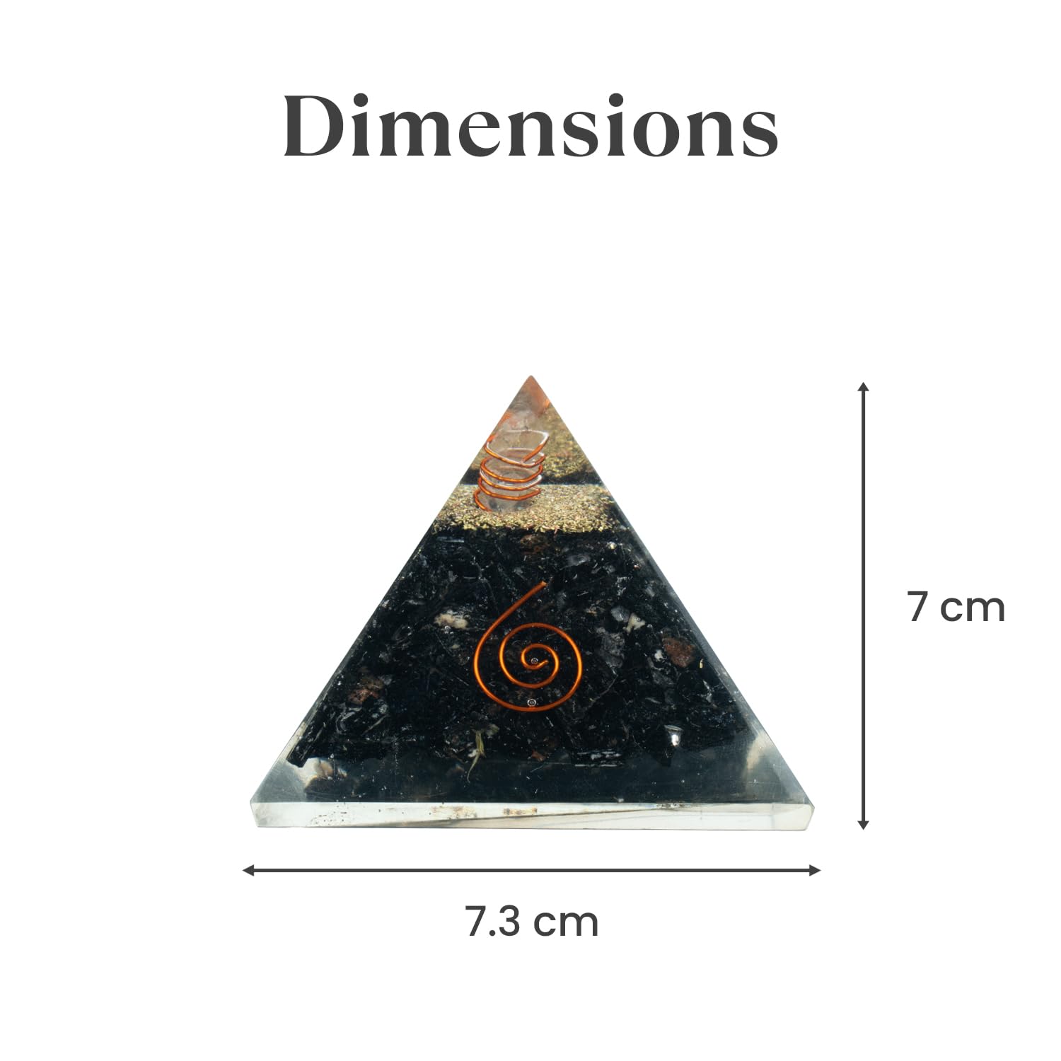 Astrotalk Black Obsidian Resin Pyramid | Protection, Grounding & Healing Energy Pyramid | Vastu Items for Home Decor | Office Table Decoration Items | Gift for Man & Woman