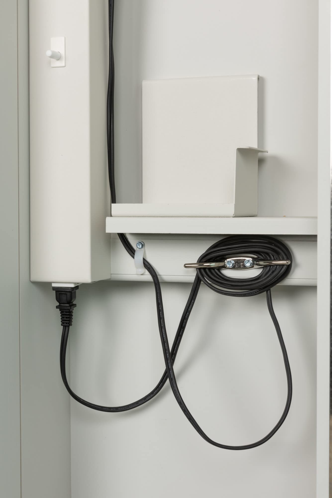 Iron-A-Way Built-In Ironing Center With 42 Inch Swiveling Ironing Board, Electrical System, Hot Iron Storage And Flat White Door