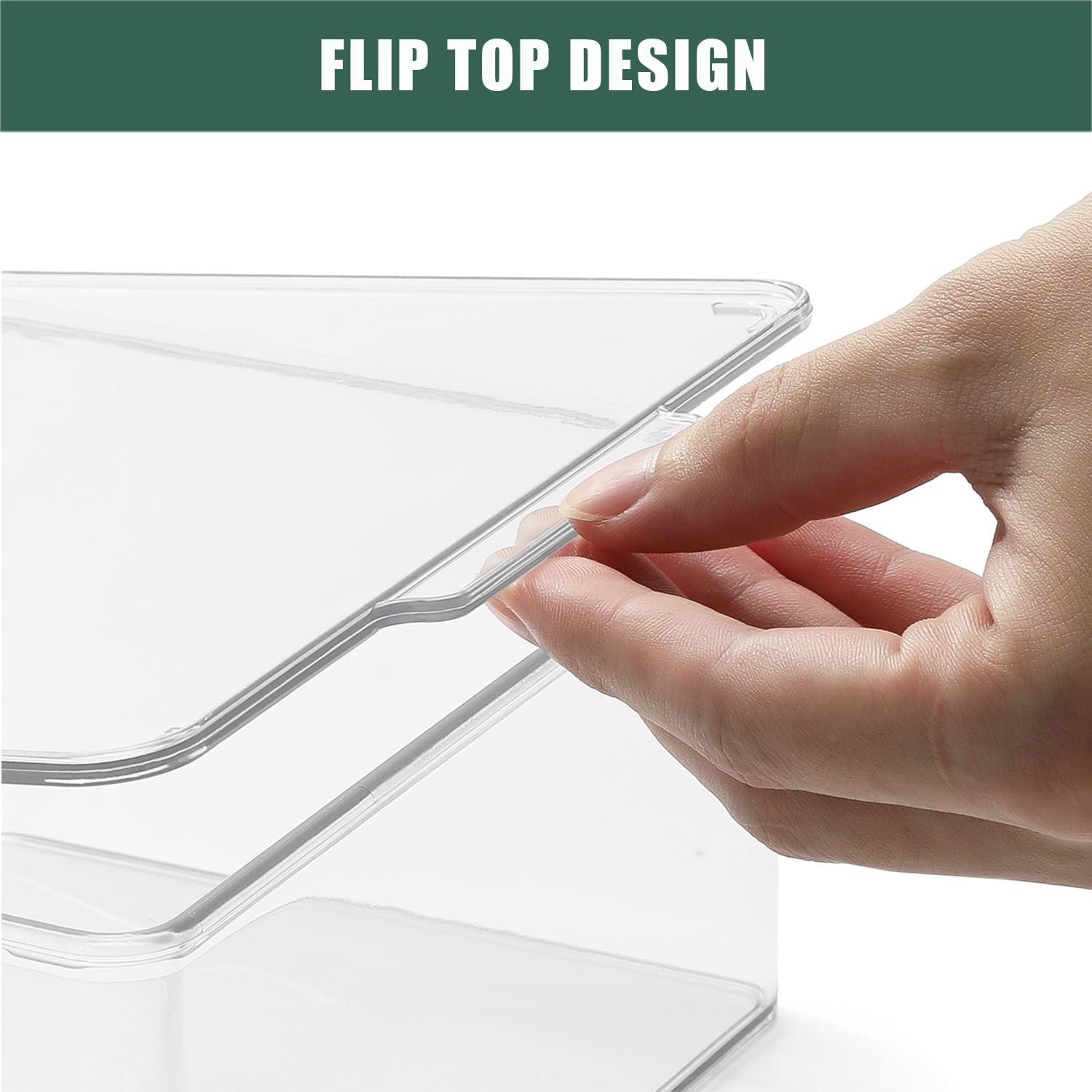 Sstates Clear Acrylic Dryer Sheets Holder, Flip-Top Laundry Pods Container With 2 Label Decals For Laundry Room Organization And
