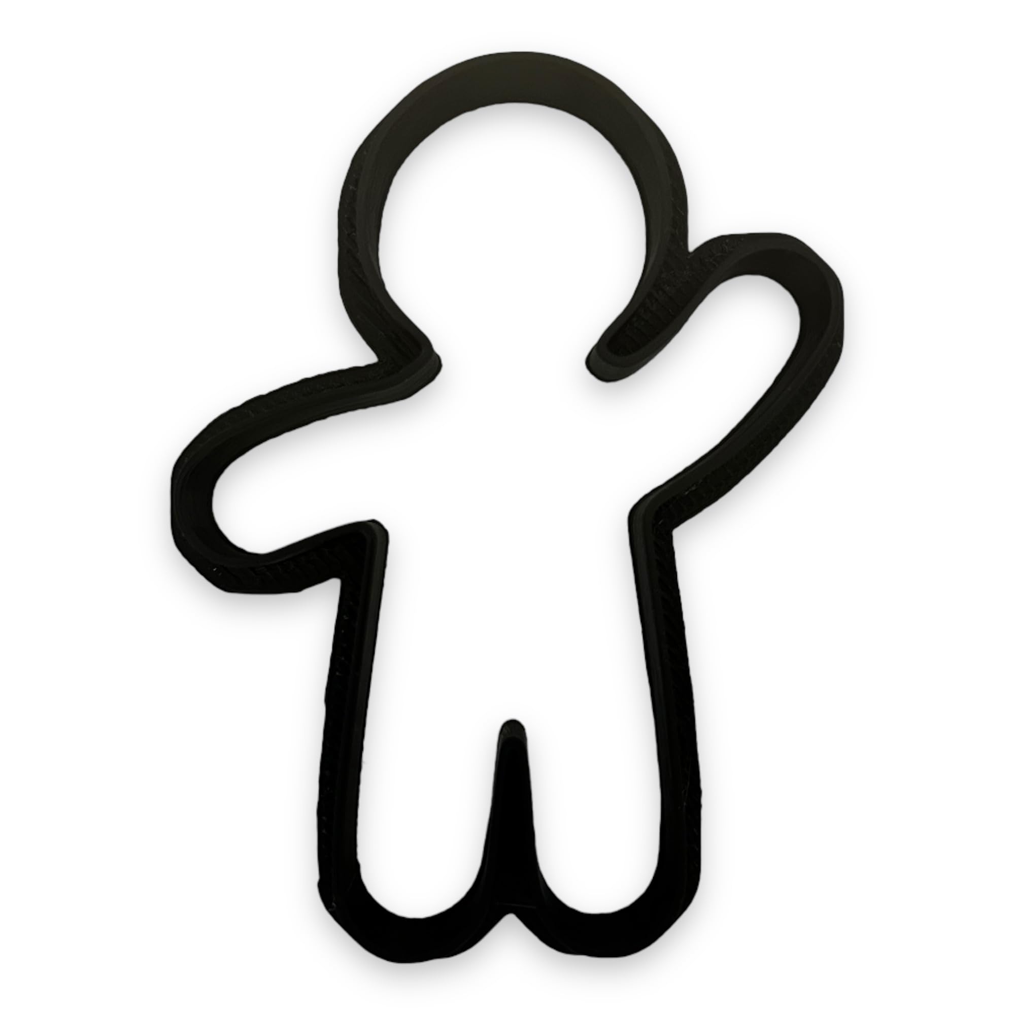 Waving Gingerbread Man Cookie Cutter With Easy To Push Design (4 Inch)