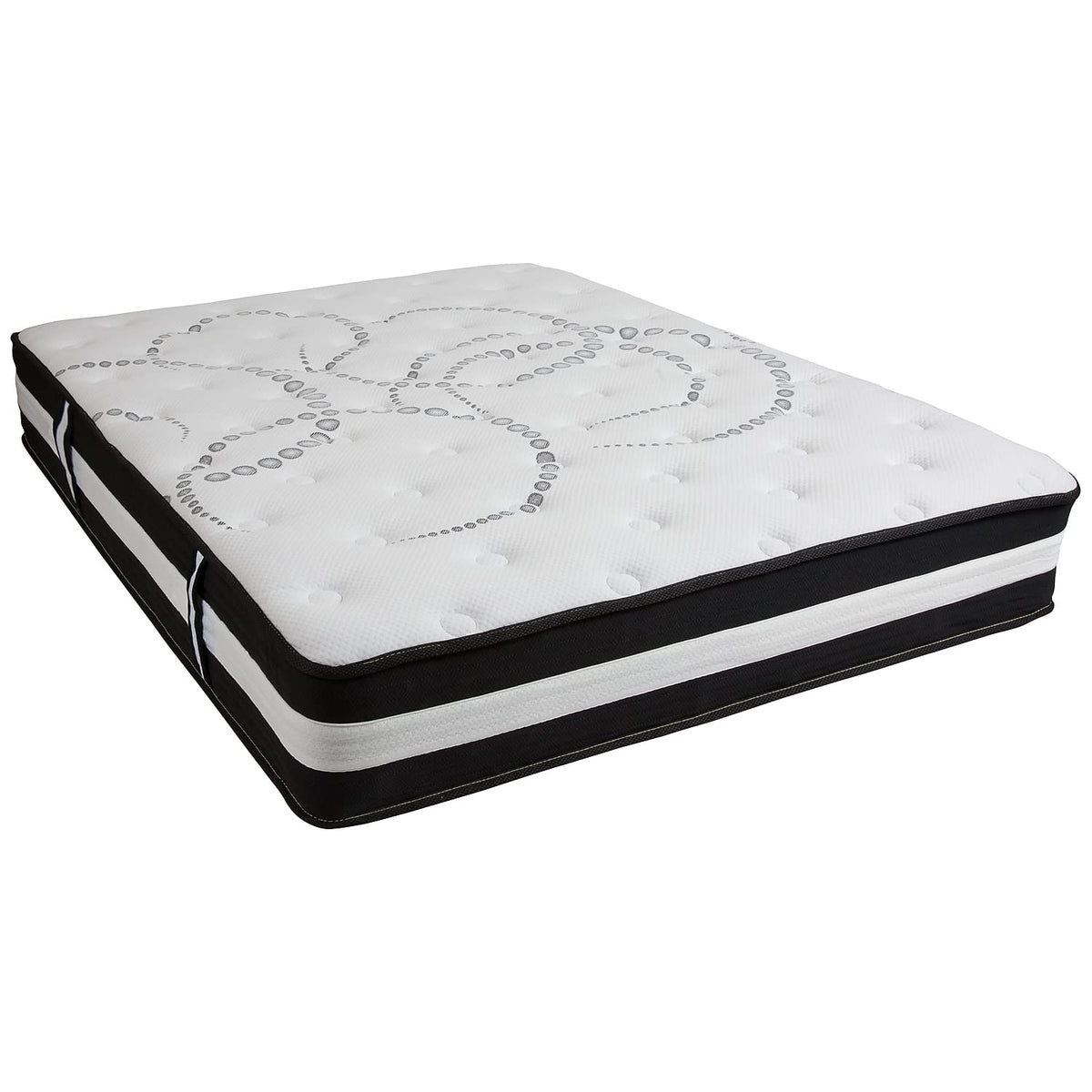 Flash Furniture Capri Comfortable Sleep 12 Hybrid Pocket Spring And Foam Mattress, Foam Pocket Spring Hybrid Mattress For Pres
