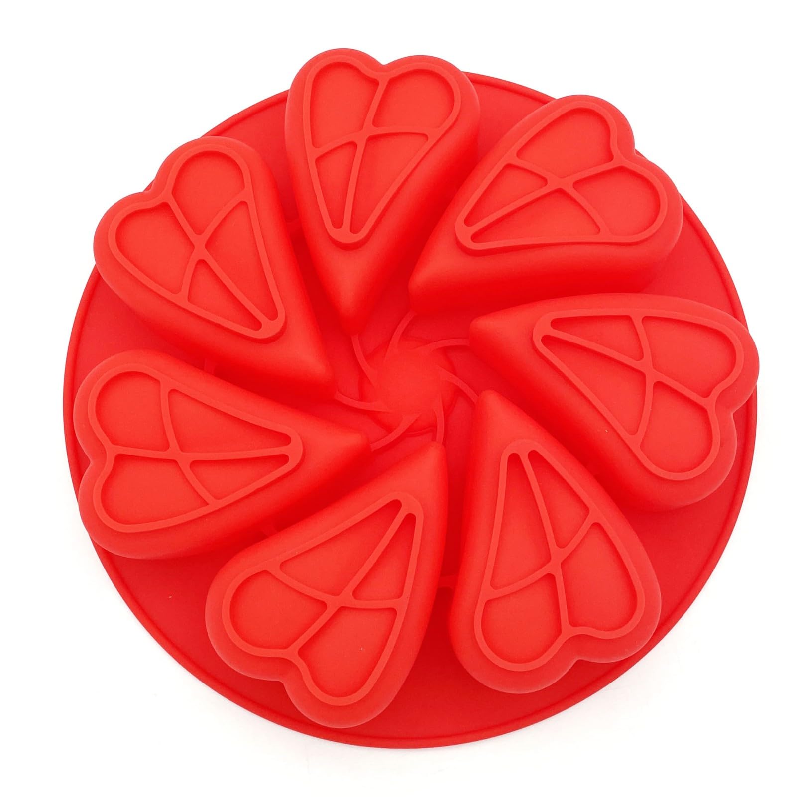 2 Pieces Scone Cake Baking Pan Flower Heart Chocolate Silicone Mold Candy Moulds Dessert Cheesecake Truffle Caramels Jelly Brown