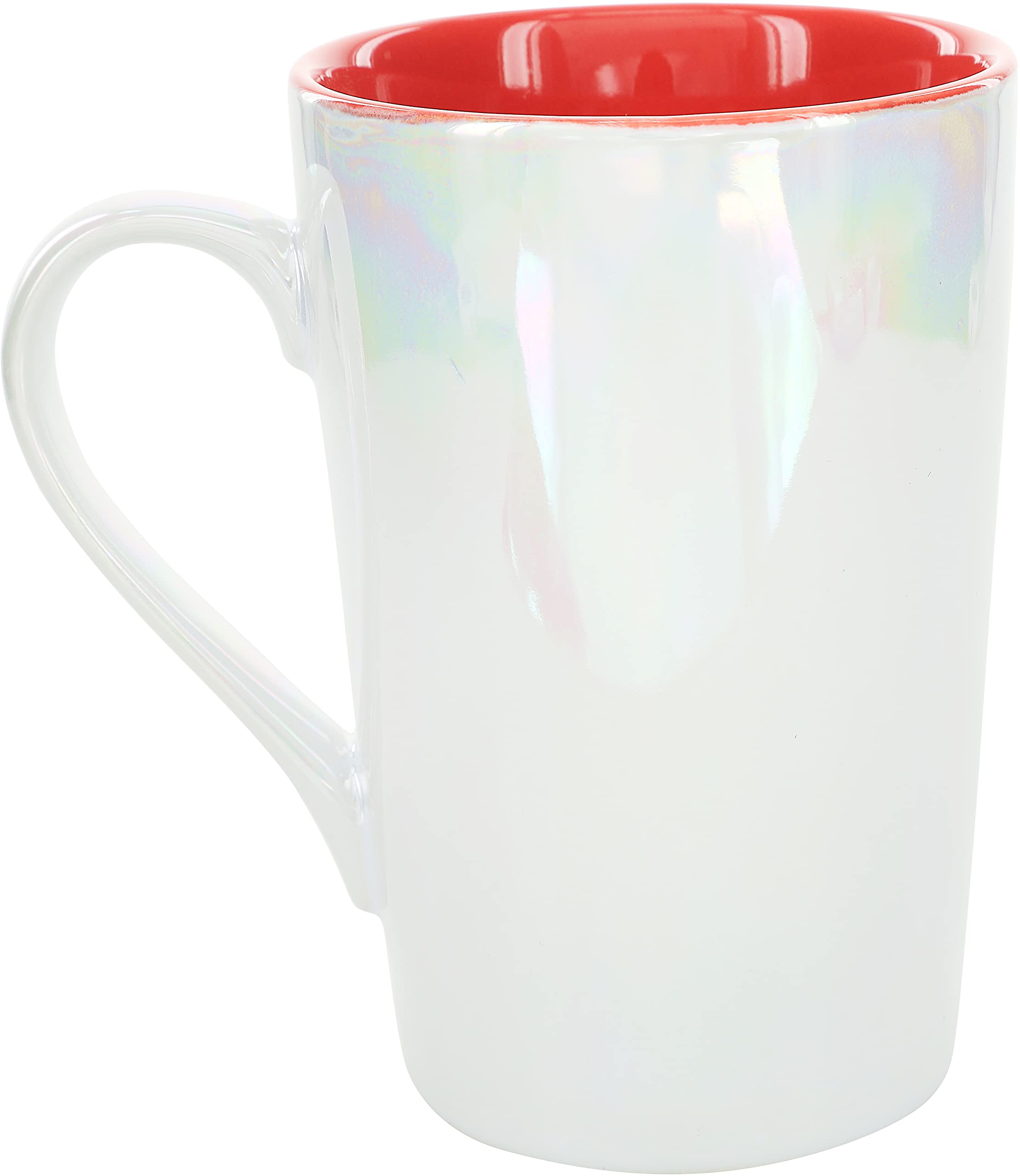 Pavilion Gift Company Nana You Are So Loved 15 Oz Stoneware Iridescent Floral Latte Coffee Cup Mug, White