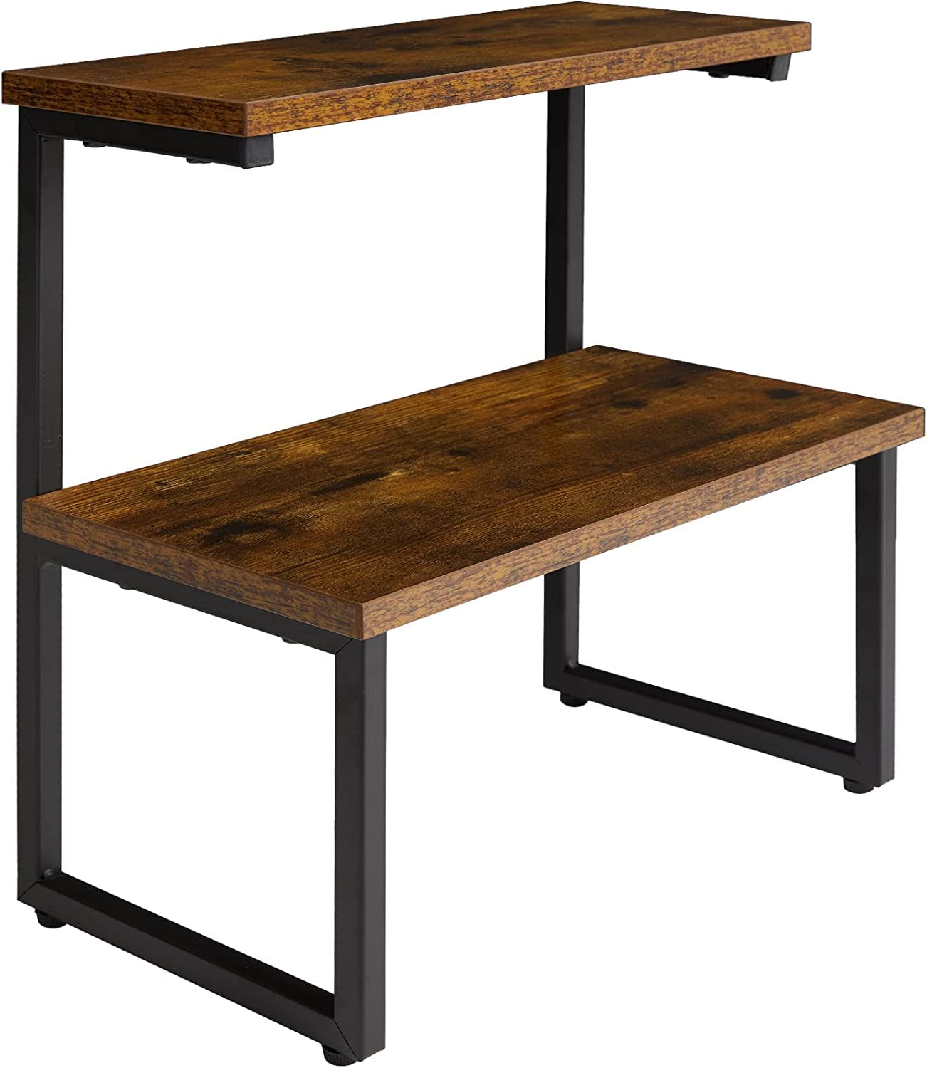 Indian Decor 65104 Standing Spice Rack 2Tier, Countertop Organizer, Cupboard Stand Spice Rack, Cabinet Pantry Shelf, Industrial