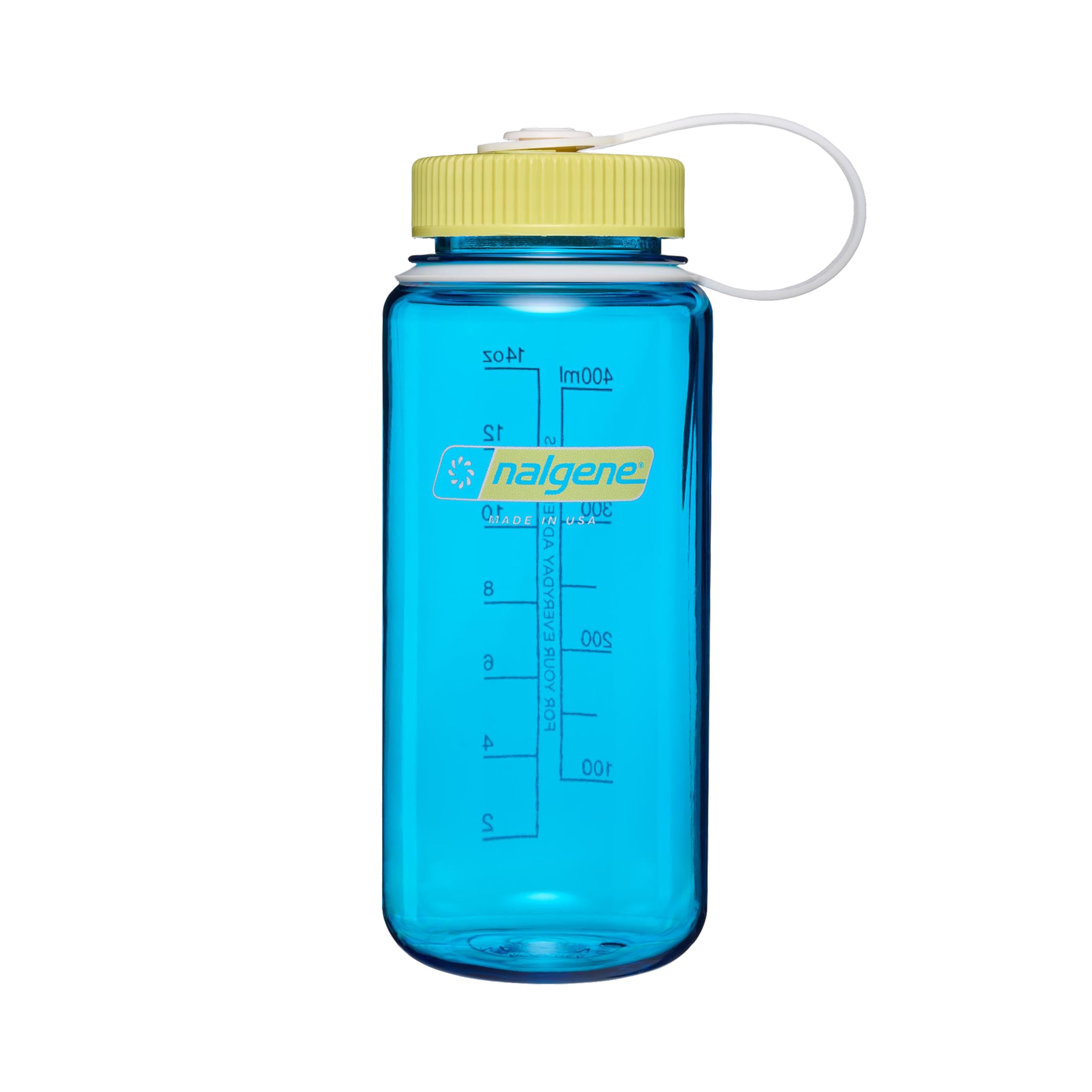 Nalgene 16 oz Wide Mouth Water Bottle | Slim Cup Holder Size, BPA-Free, Durable & Leak Proof, Lightweight Travel Bottle, Blue At