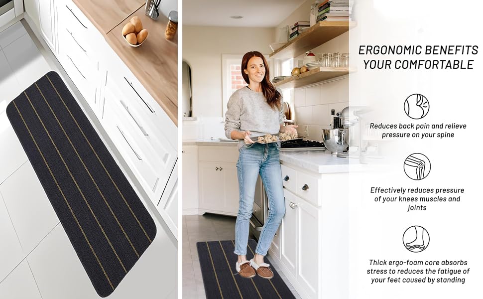 Status Contract Polypropylene Striped Anti Skid Runner For Living Area | Rug For Bedroom |Rug For Dining Table Rug For Floor Wit