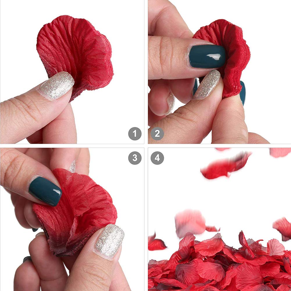 1000 Pieces Light Pink Artificial Silk Rose Petals Flower Decoration Wedding Party Color Light Pink