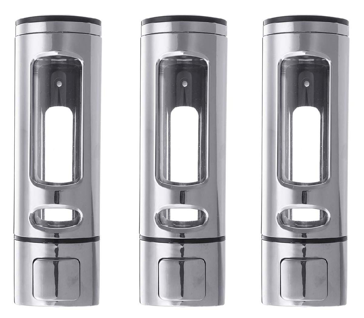 BATH GURU ABS Plastic Wall Mounted Soap Shampoo Conditioner Hand Wash Gel Dispenser Liquid Soap Sanitizer Dispenser for Bathroom