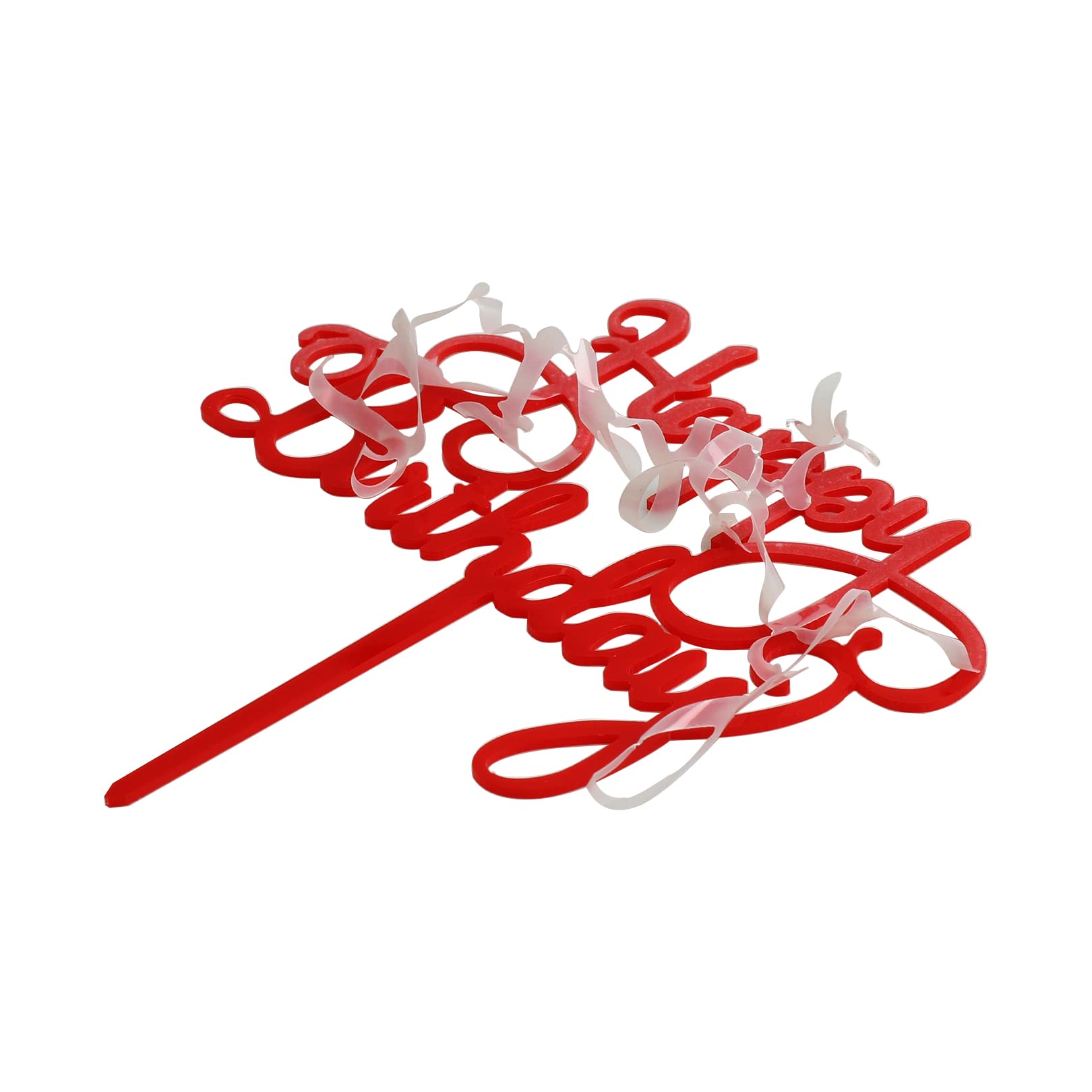 Red Happy Birthday Cake Topper Birthday Party Decorations Supplies