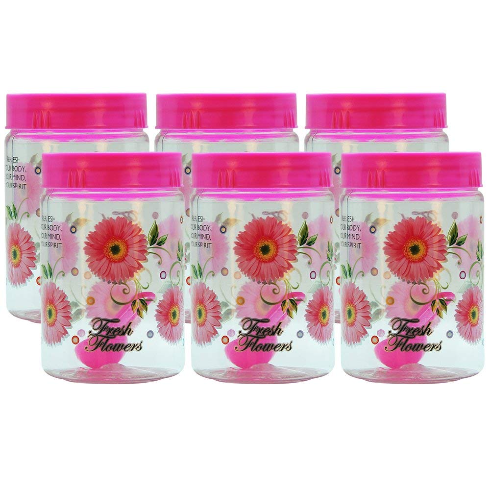 Gpet Print Magic Container Pink (6, 450Ml) Plastic Grocery Containerplastic Grocery Container | Home Kitchen Container | Plastic