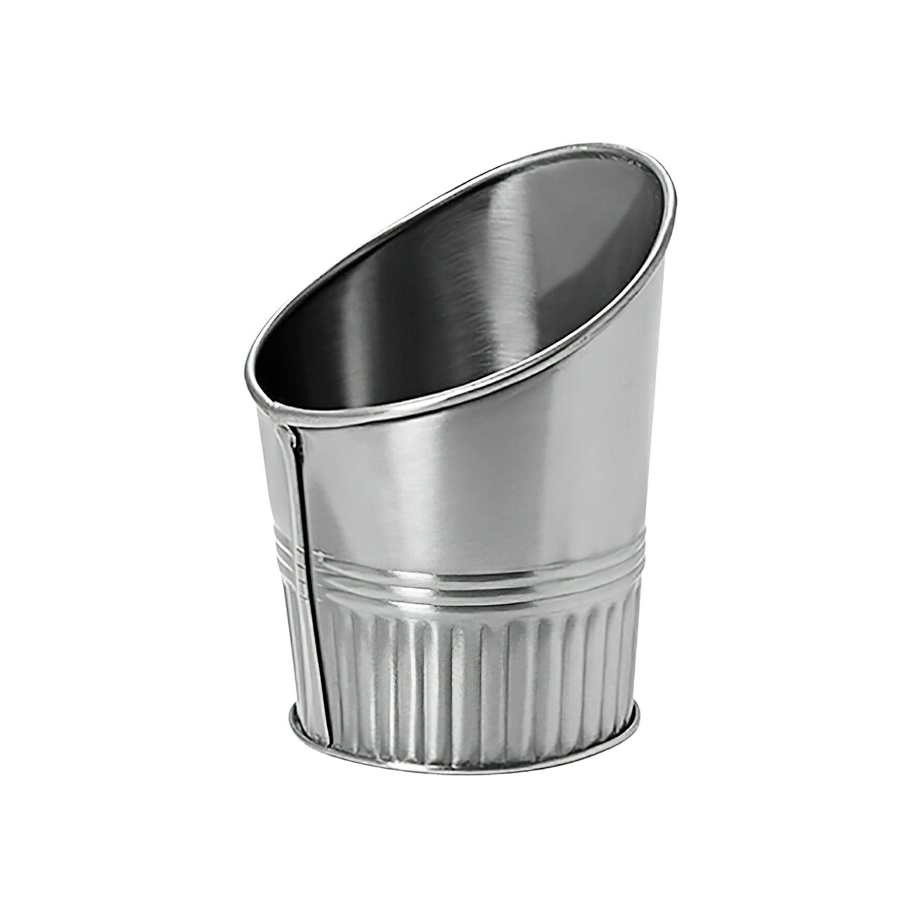 G.E.T. Mc-34-Ss 3.5'' Angled Stainless Steel French Fry Cup