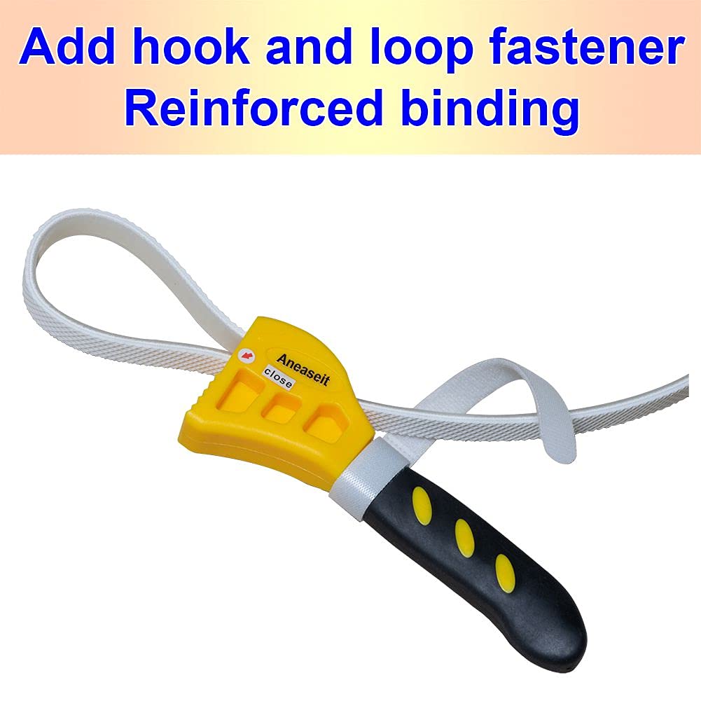 2021 Silicone Belt Jar Opener, Easily Opens 3/8'' Extra Small And 6'' Extra Large Bottle Caps, Adjustable Silicone Belt Wrench.