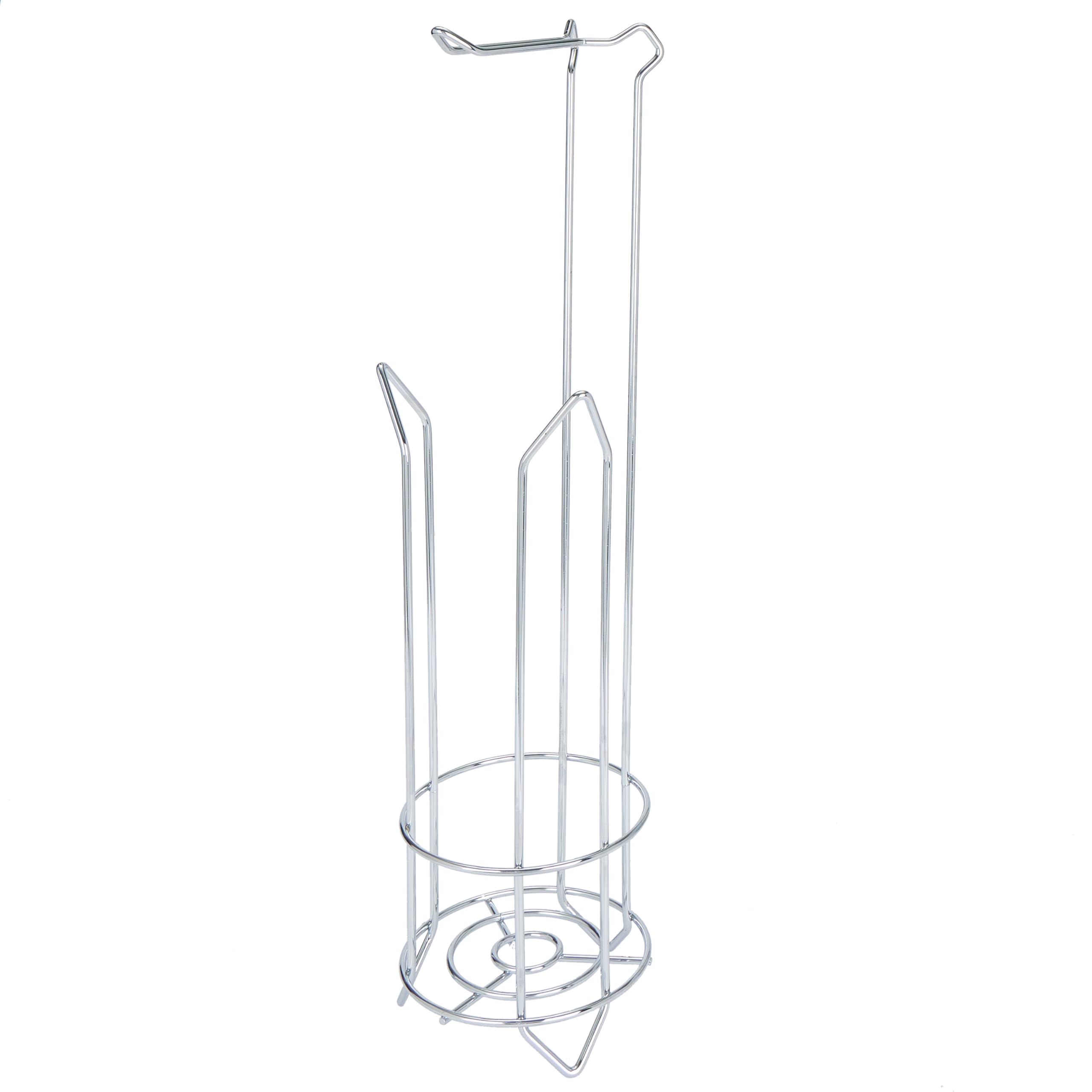 Bath Bliss Holder and Dispenser in Satin Nickel  Holds  Durable Iron Toilet Paper Reserve/Holder & Dispenser  Bathroom Storage for 4 Rolls Rust Resistant