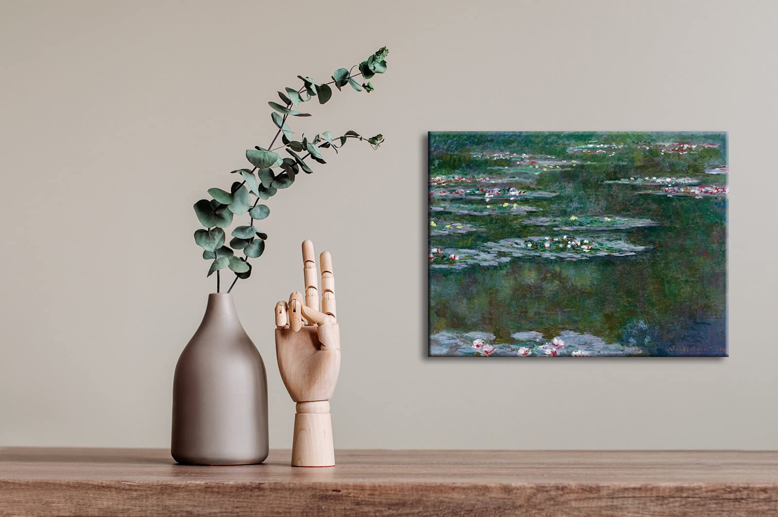 Wieco Art Water Lilies Canvas Prints Wall Art Pictures Of Claude Monet Famous Flowers Oil Paintings For Bedroom Bathroom Home Of