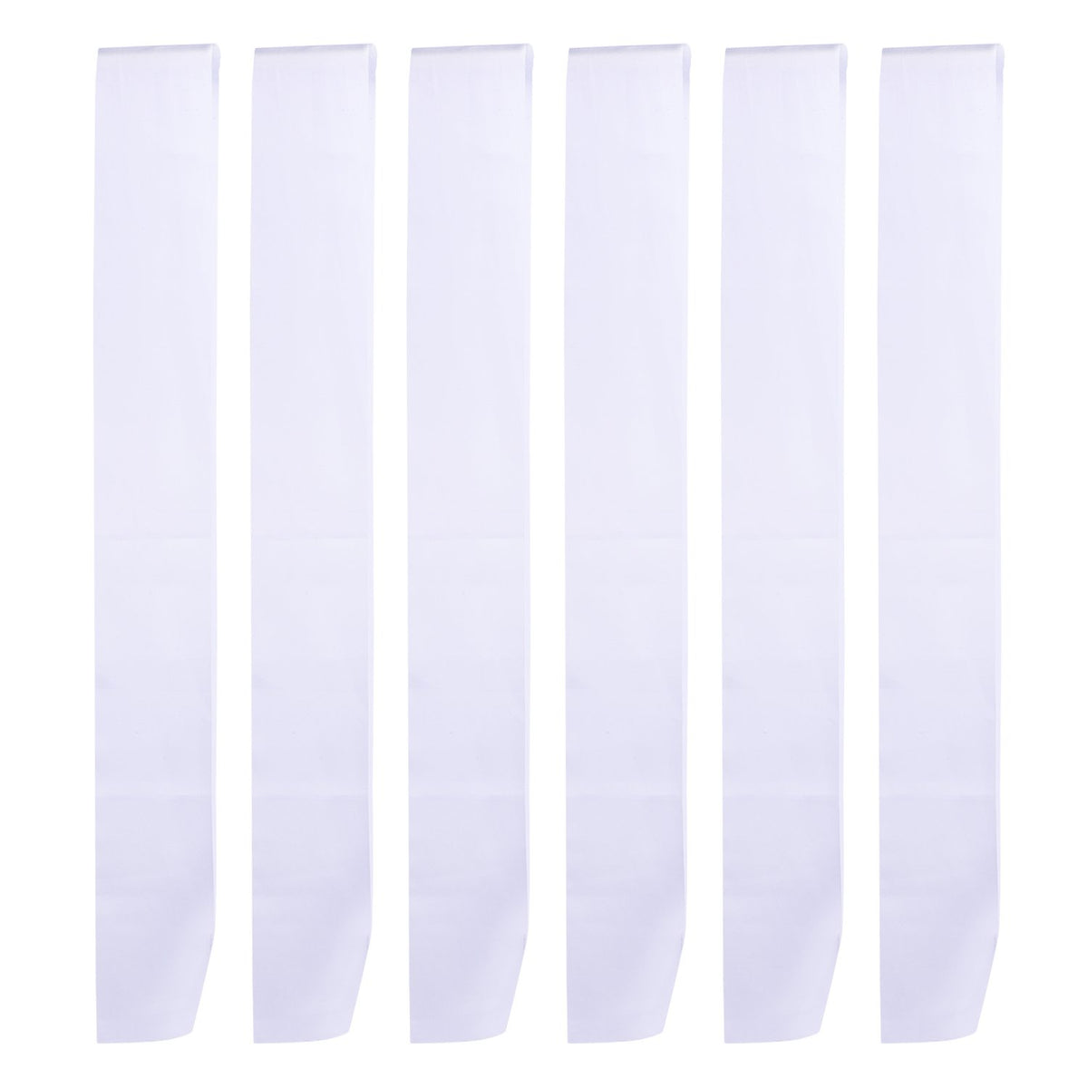 Bbto 6 Pieces White Sashes Blank For Pageants 2025 Blank Satin Sash Pl ...