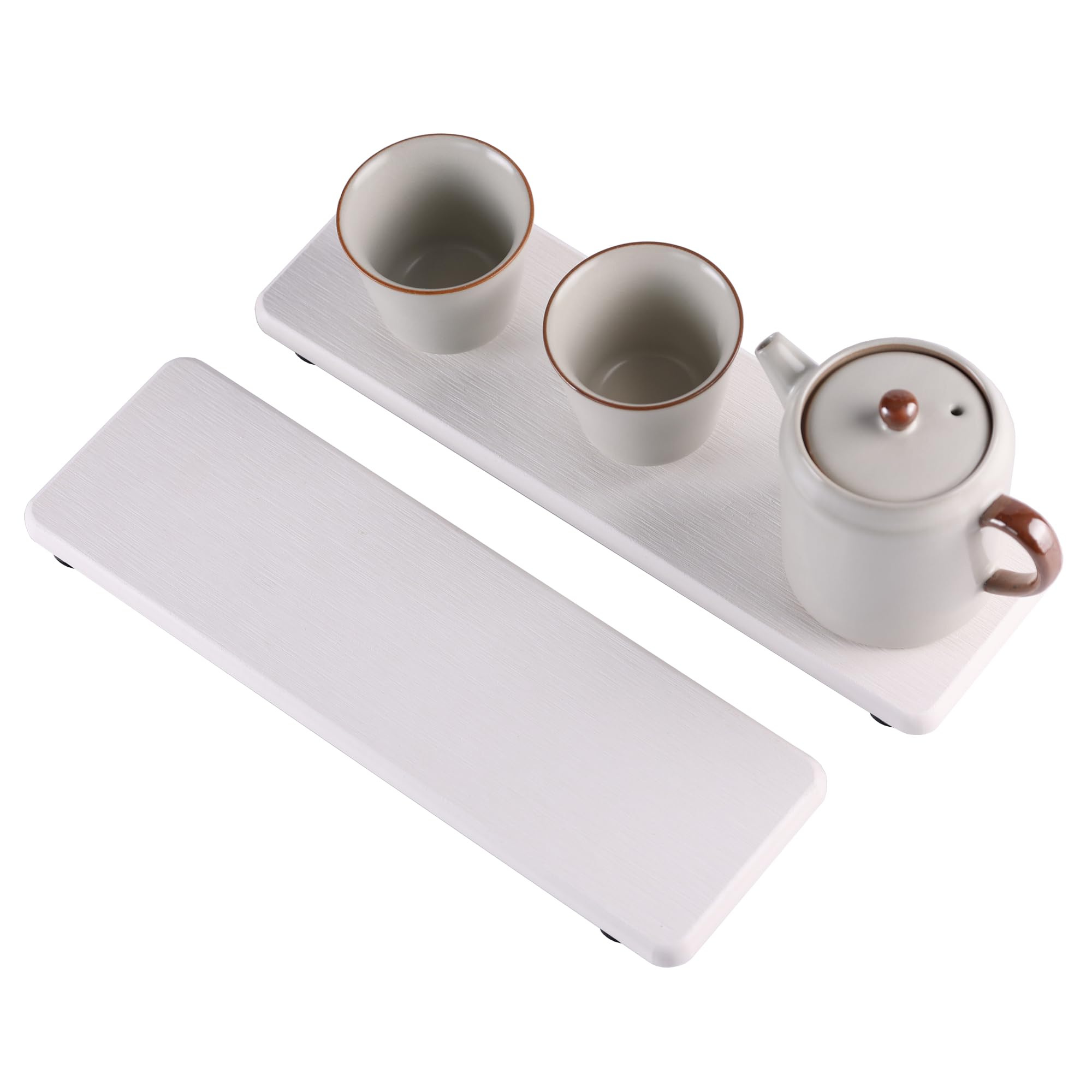 NiuYichee 2 PCS Bathroom Sink Vanity Trays(10.24 * 3.15), Diatomaceous Earth Coasters, Kitchen Soap Tray, Water Absorbing Stone 