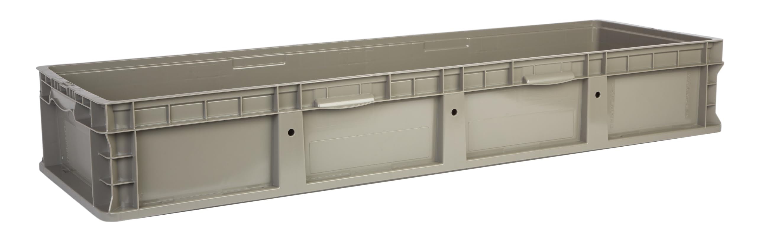 Hudson Exchange 48 x 15 x 7.5 (21 Pack) Straight Wall Handled Storage Container Tote, Gray/Brown