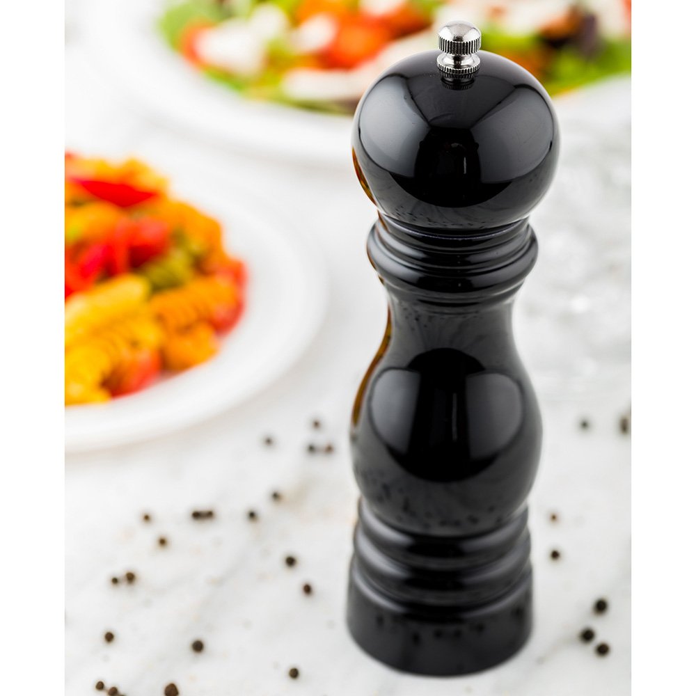 Restaurantware 7.5-In Classic French Pepper Mill: Perfect For Restaurants Cafes And Catered Events - Adjustable Coarseness Peppe