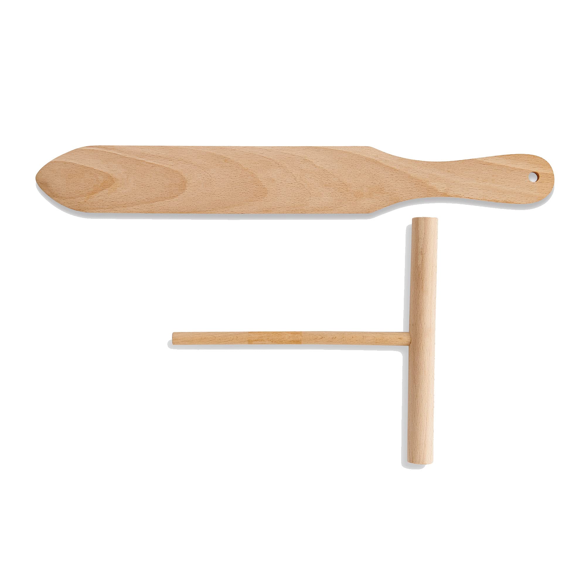 Mrs. Andersons Baking Crepe Spreader and Spatula Set, Romanian Beechwood, 2-Piece Set