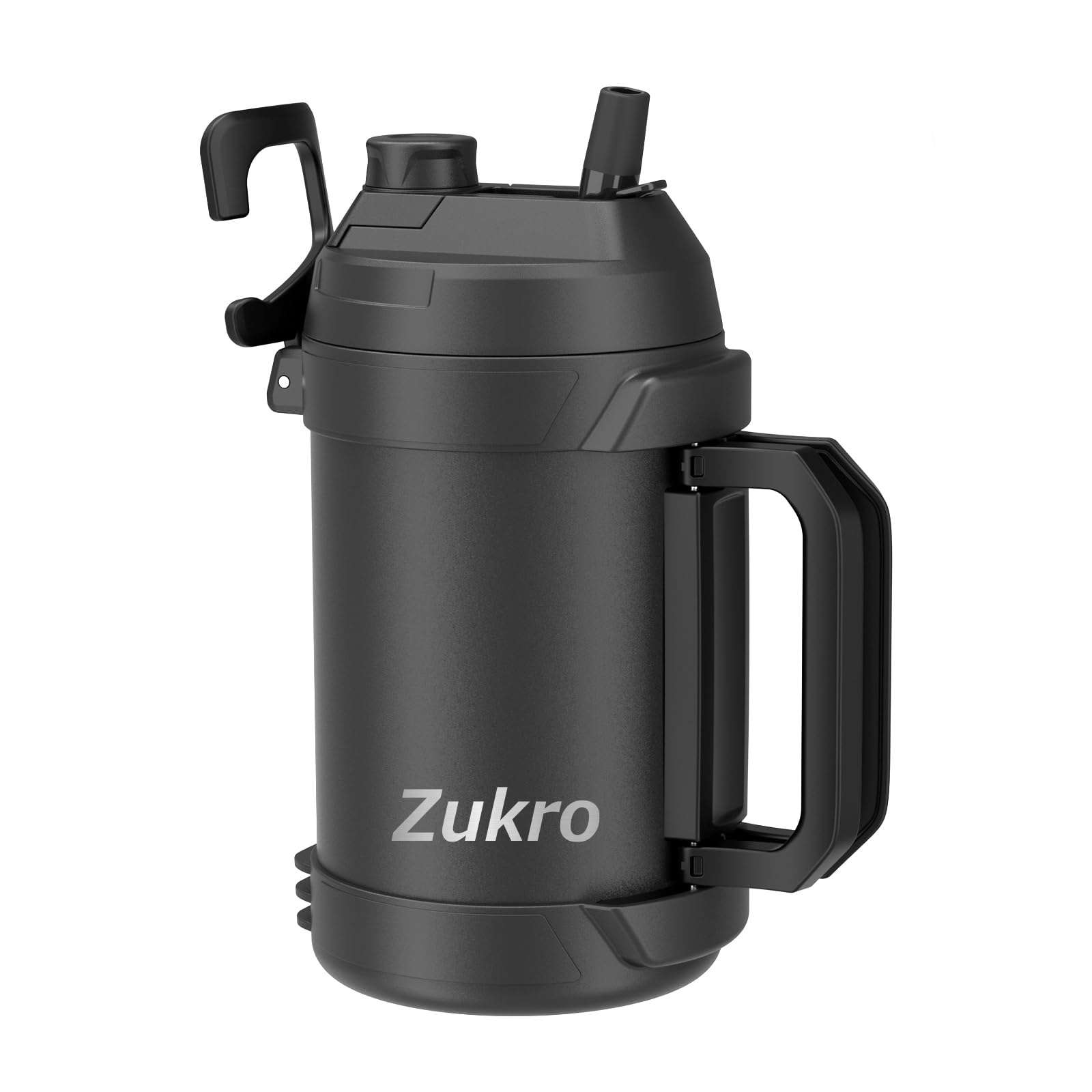 Zukro 1 Gallon Water Jug, Large One Gallon Triple Wall Insulated Stainless Steel Sport Water Jug With Straw Lid & Spout, Keep Co