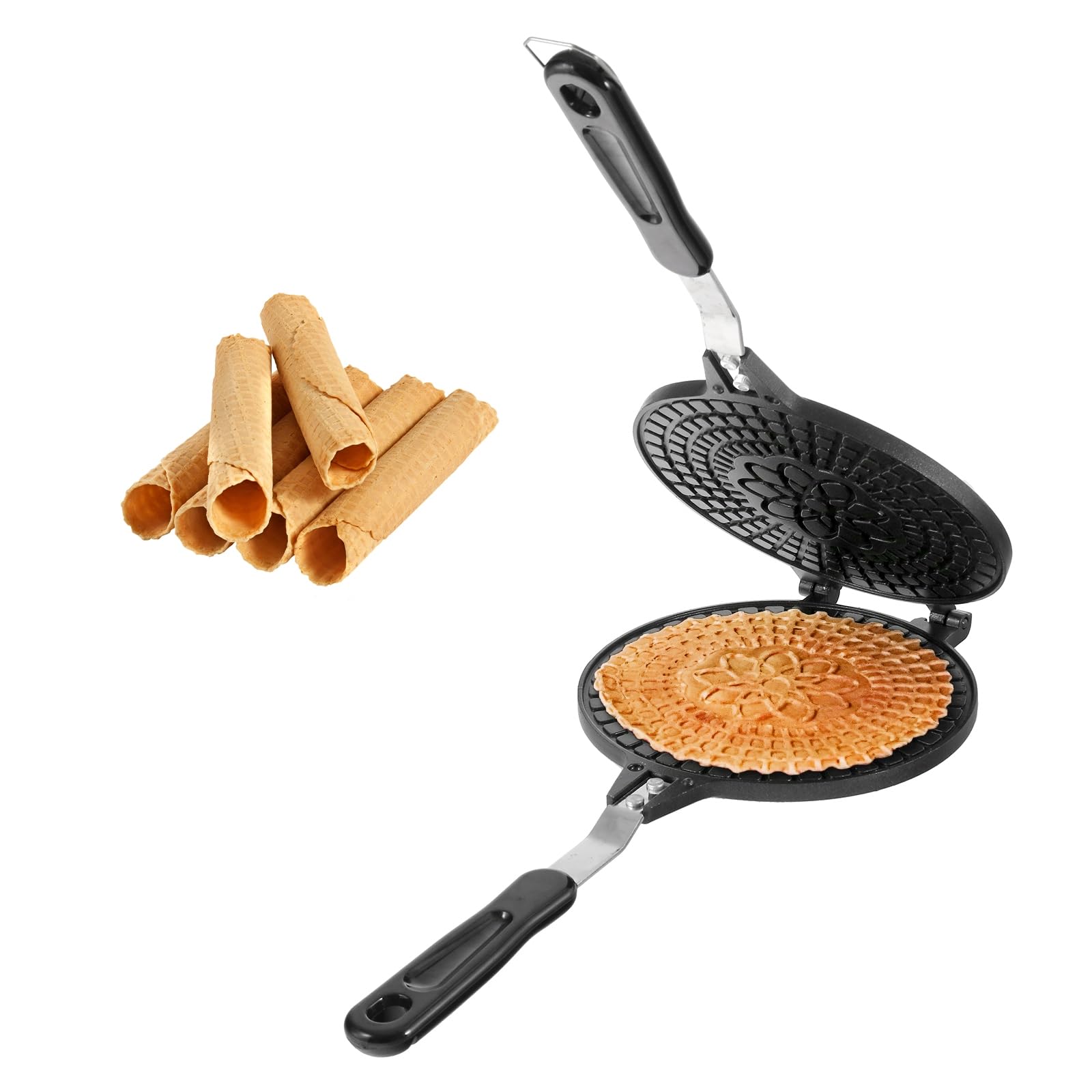 Dyna-Living Waffle Cone Maker Non-Stick Ice Cream Cone Maker 6.7 Inches Ice Cream Cone Waffle Maker Household Egg Roll Maker Waf