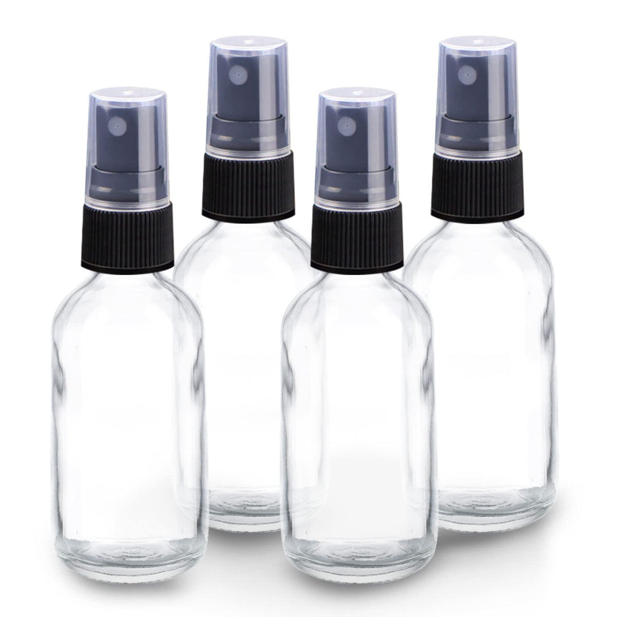 Wedama Mini Spray Bottles 4 Oz, Amber Glass Spray Bottles, Empty Small Spray Bottles With Funnel Dropper, Fine Mist For Hair, Tr